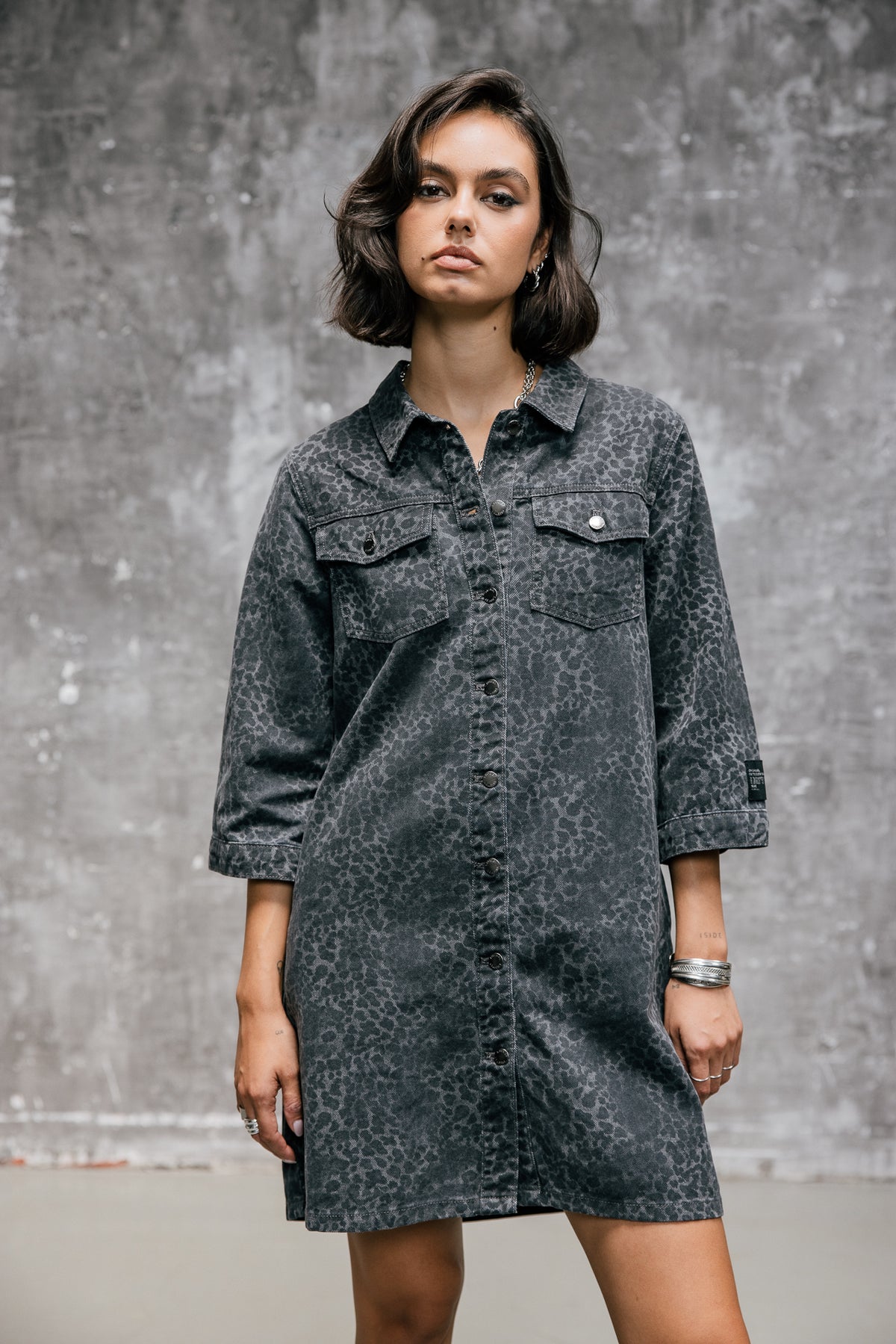 

Bedrucktes Hemdkleid Damen Rolly whistle | Freeman T. Porter