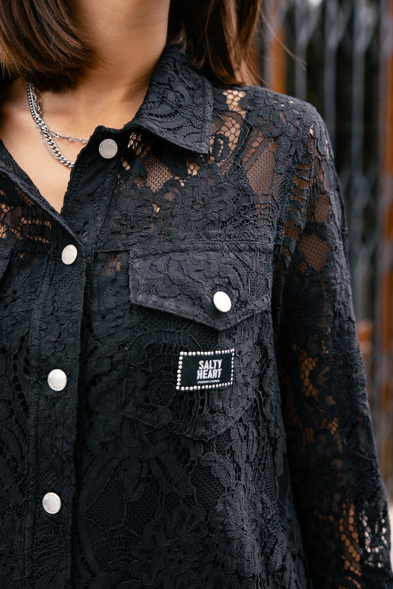 

Robe chemise en dentelle Femme Rolly Lace black | Freeman T. Porter