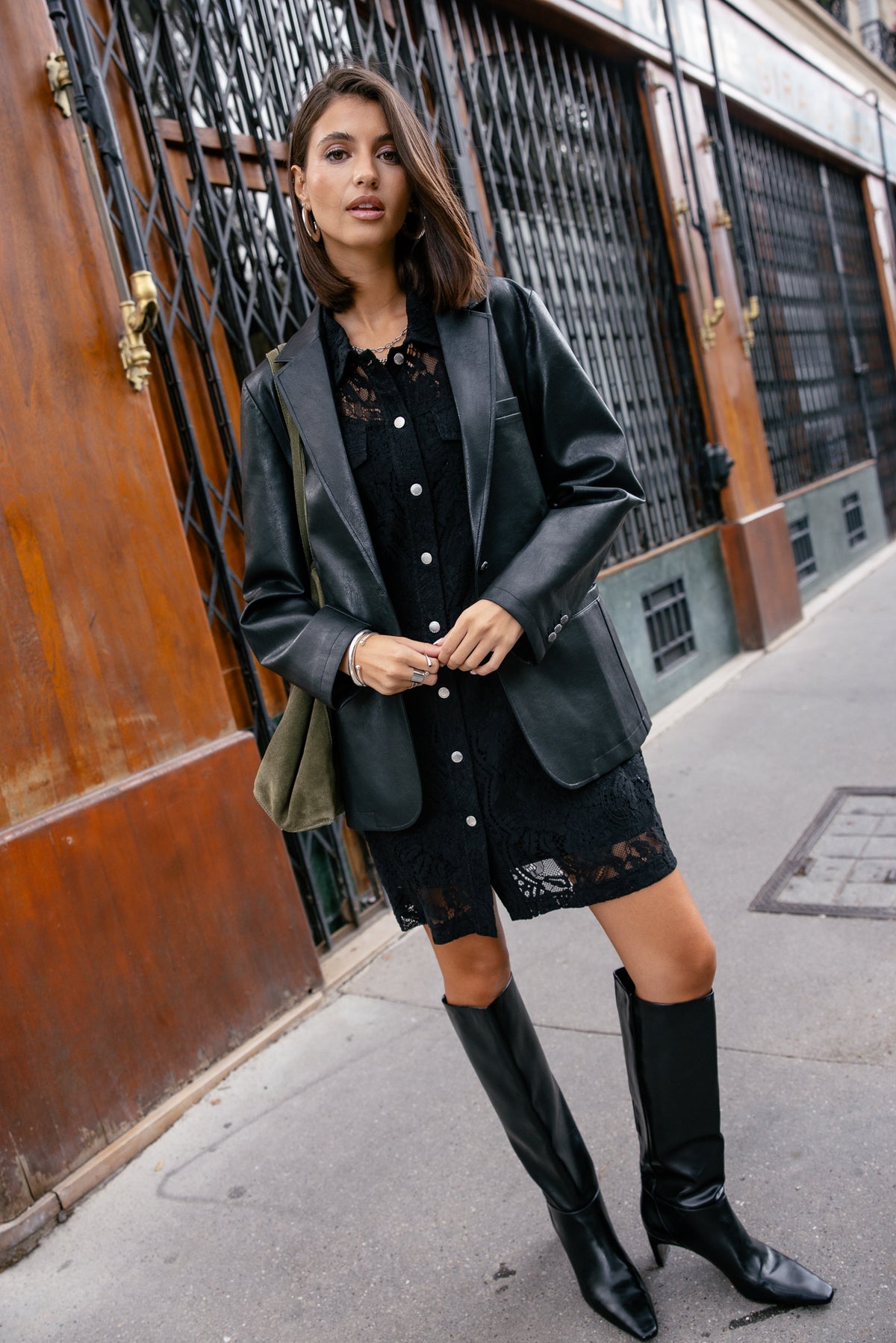 

Robe chemise en dentelle Femme Rolly Lace black | Freeman T. Porter
