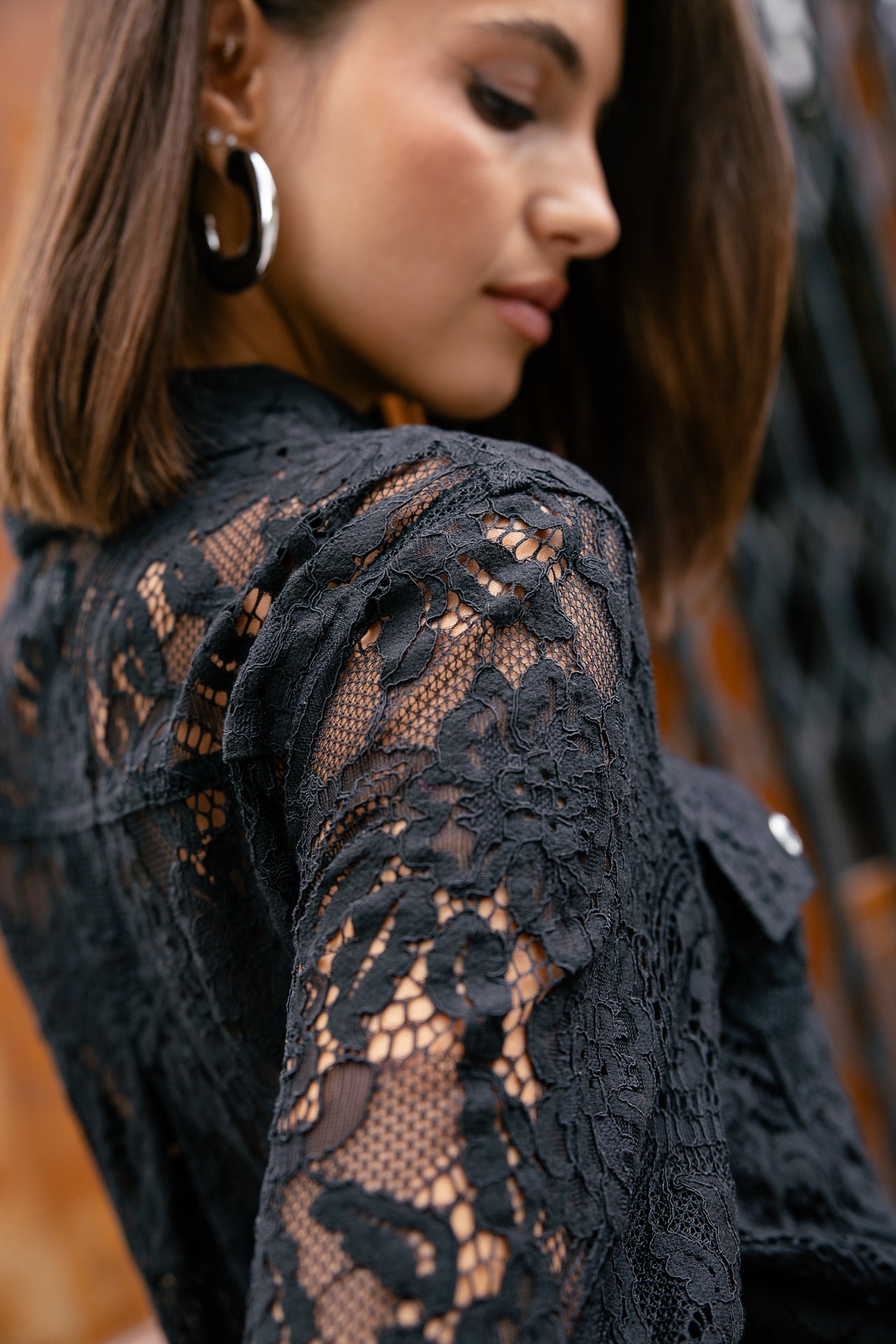 

Robe chemise en dentelle Femme Rolly Lace black | Freeman T. Porter