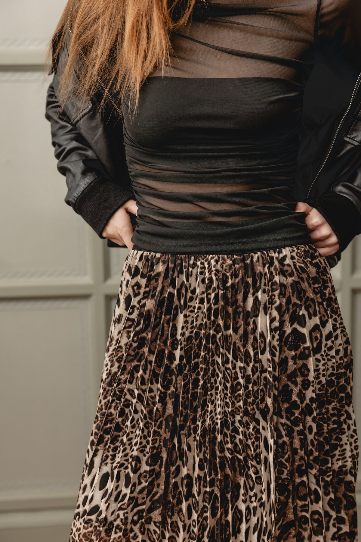 

Plissierter Schlitzrock Damen Josepha Brownie Leo original | Freeman T. Porter