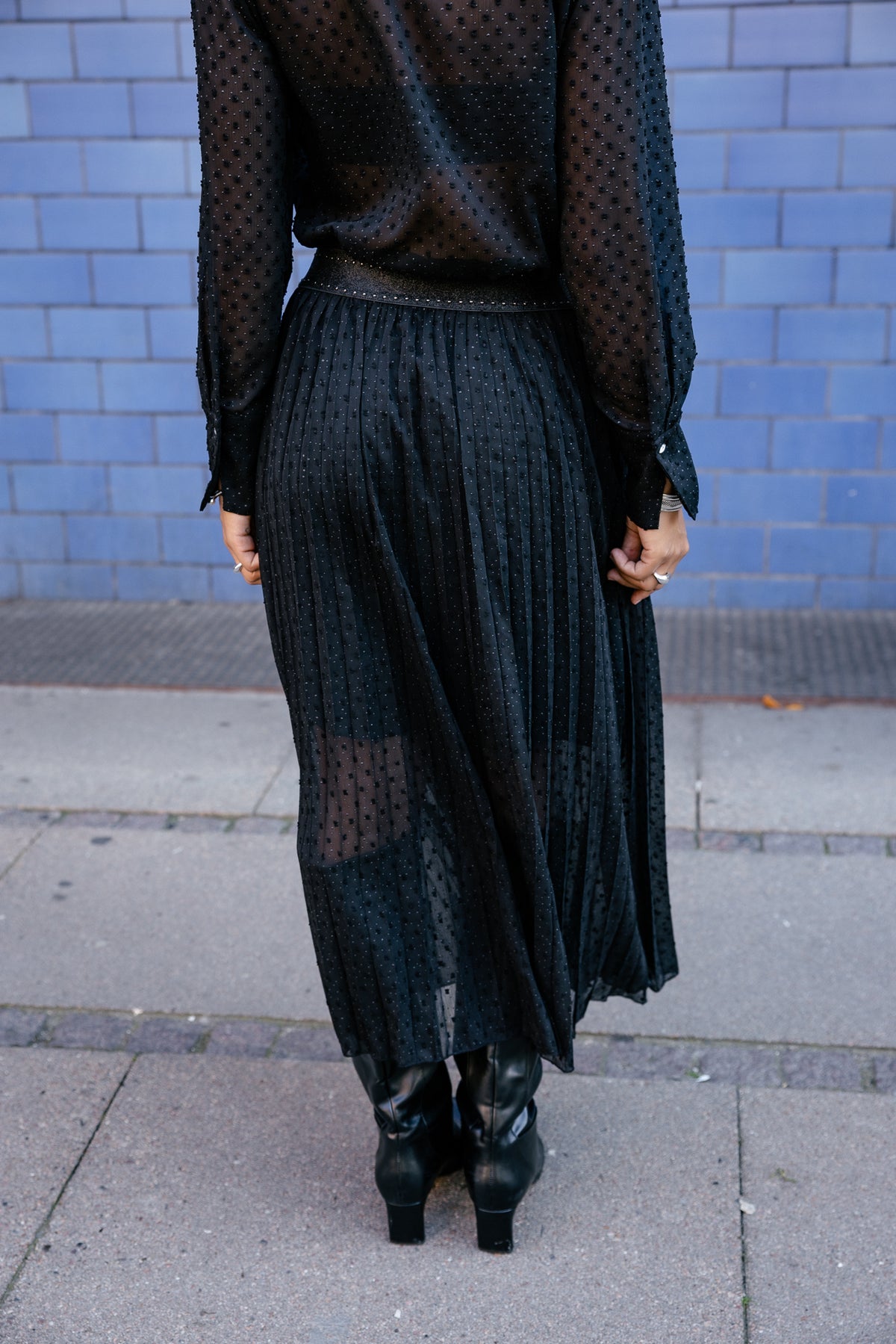 

Plissierter Tüllrock Damen Joalie Plumetis black | Freeman T. Porter