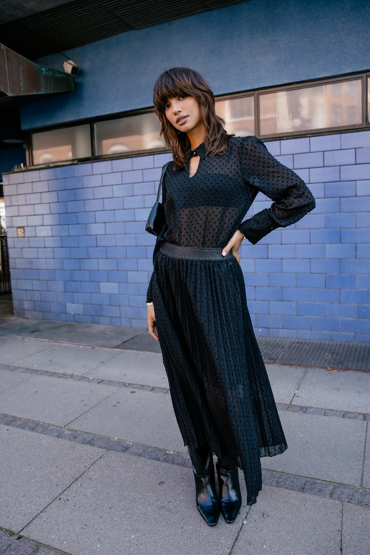 

Plissierter Tüllrock Damen Joalie Plumetis black | Freeman T. Porter