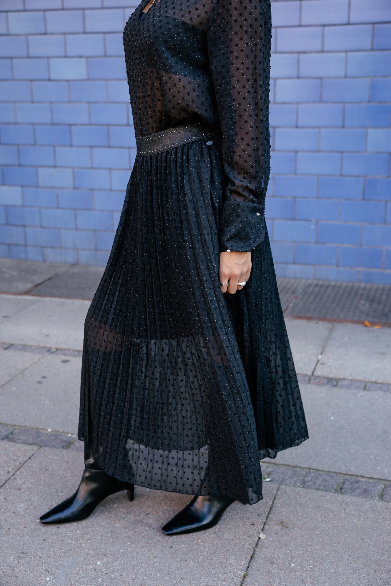 

Plissierter Tüllrock Damen Joalie Plumetis black | Freeman T. Porter