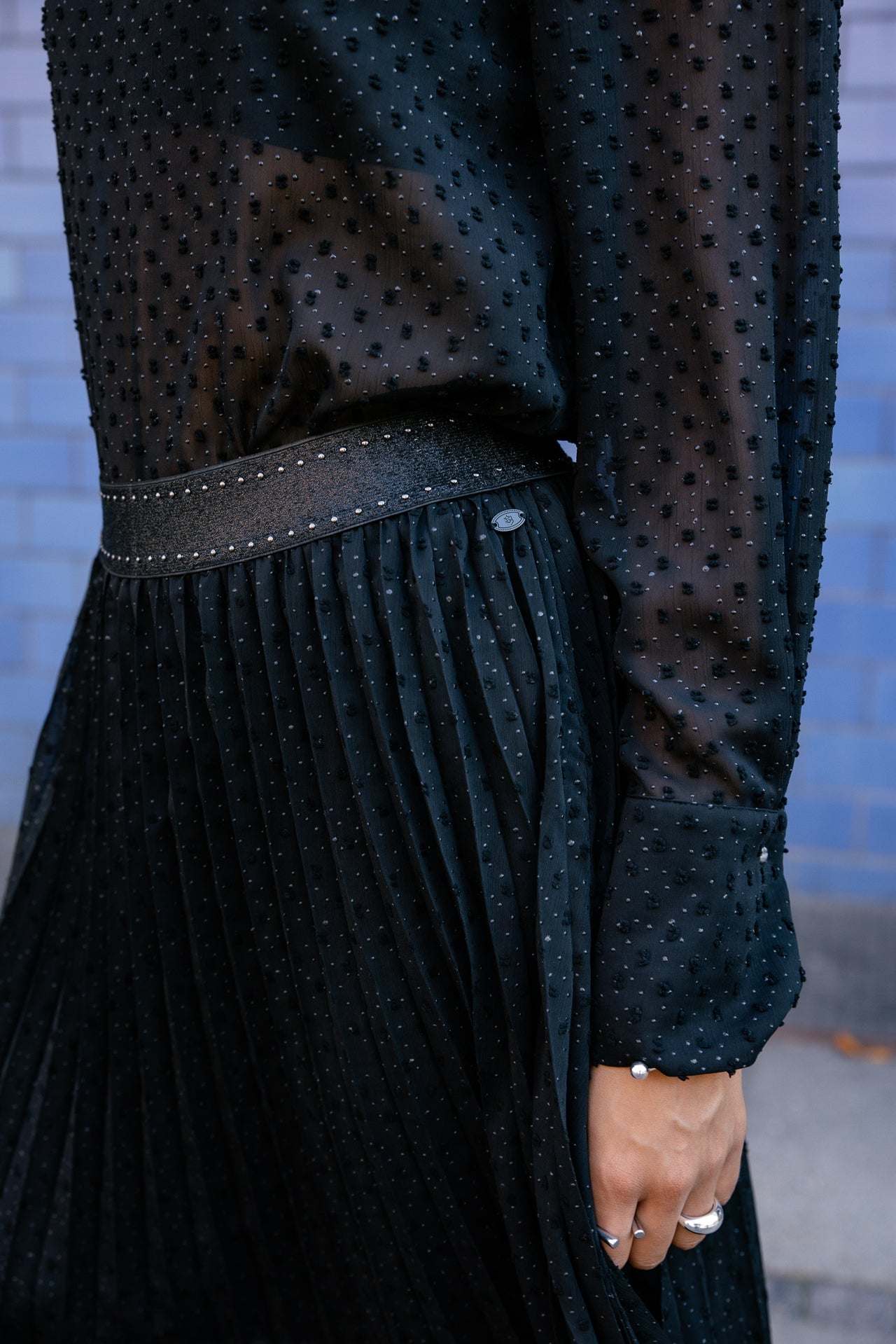 

Plissierter Tüllrock Damen Joalie Plumetis black | Freeman T. Porter