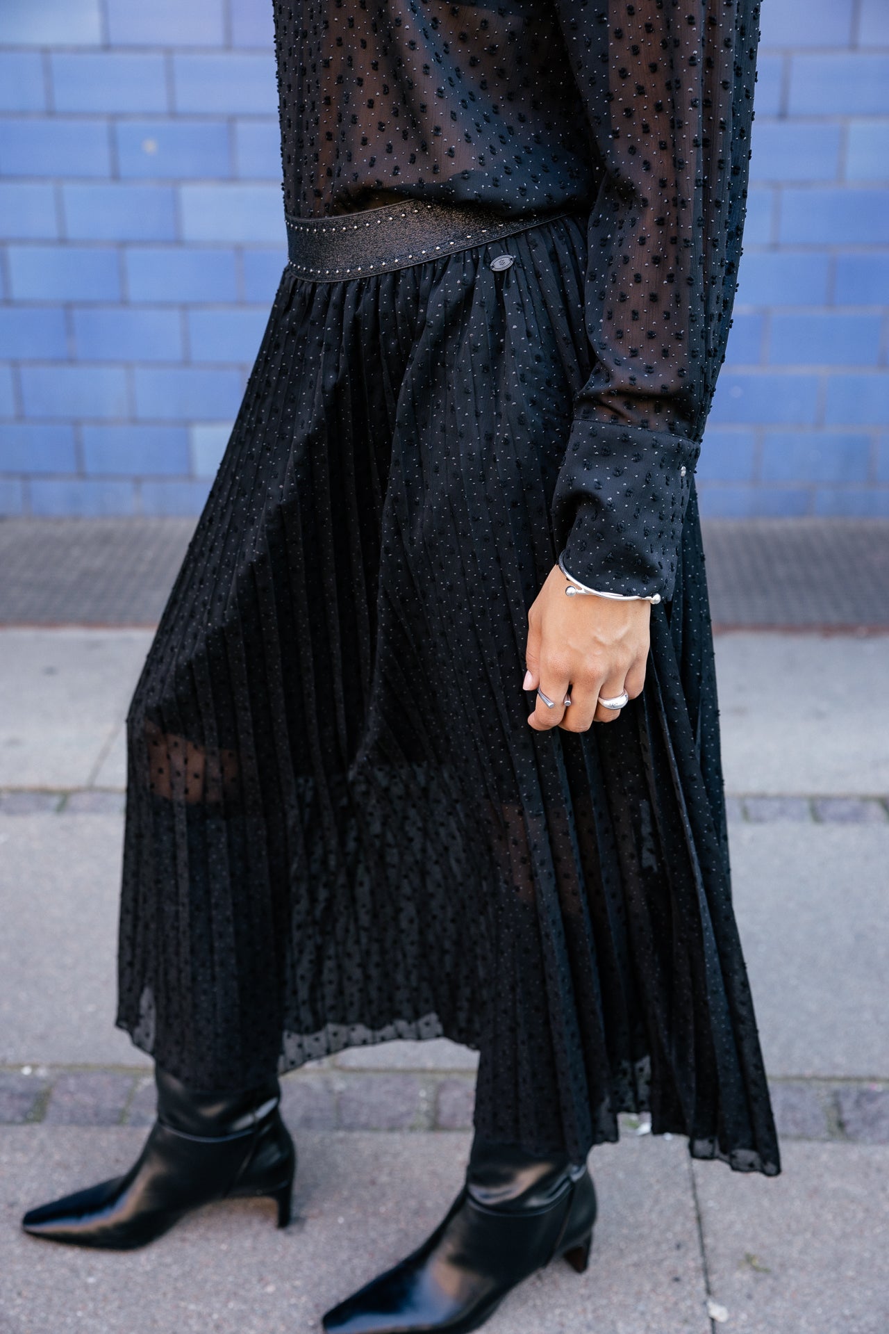 

Plissierter Tüllrock Damen Joalie Plumetis black | Freeman T. Porter