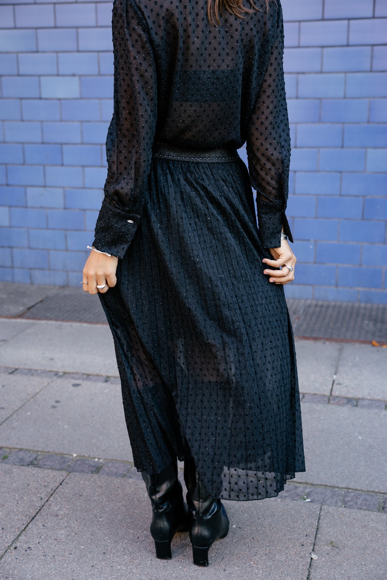 

Plissierter Tüllrock Damen Joalie Plumetis black | Freeman T. Porter