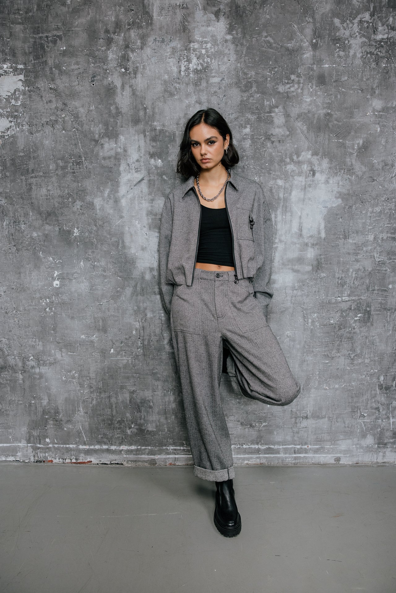 

Chemise zippée blousonnante Femme Chilly Dalton ultimate grey | Freeman T. Porter