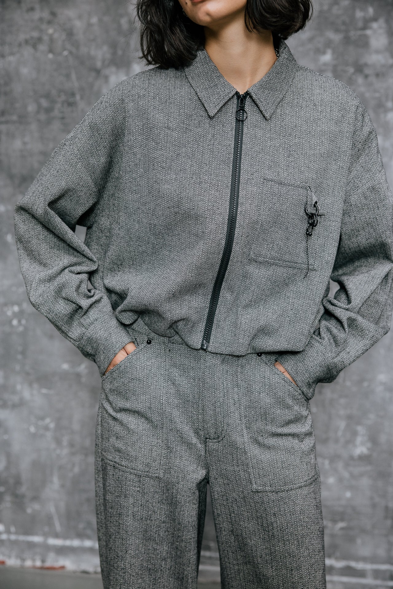 

Chemise zippée blousonnante Femme Chilly Dalton ultimate grey | Freeman T. Porter