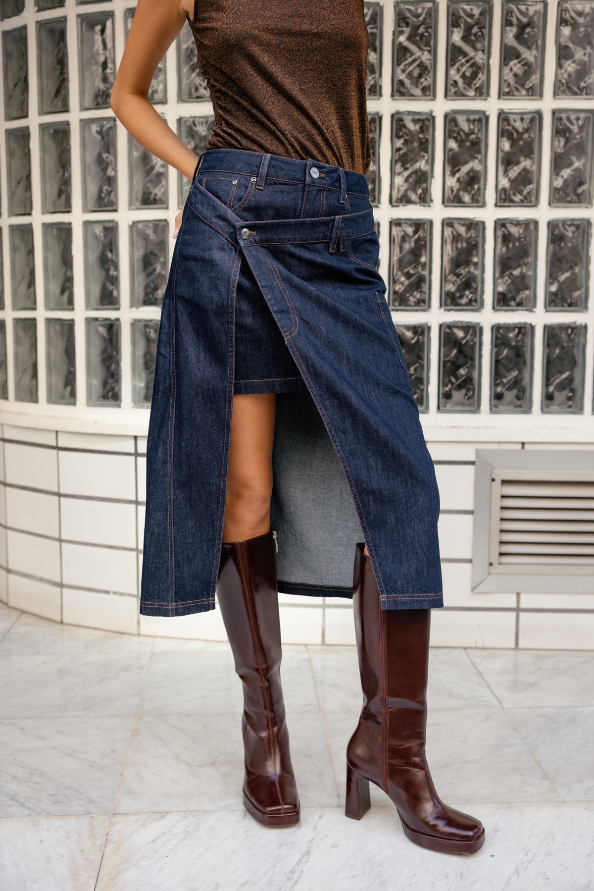 

Asymmetrischer Rock Damen Jorja twist | Freeman T. Porter