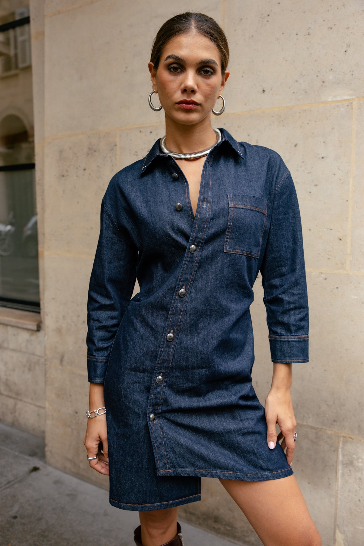   
            

Asymmetrisches Drapé-Kleid Damen Ezzia twist | Freeman T. Porter
          