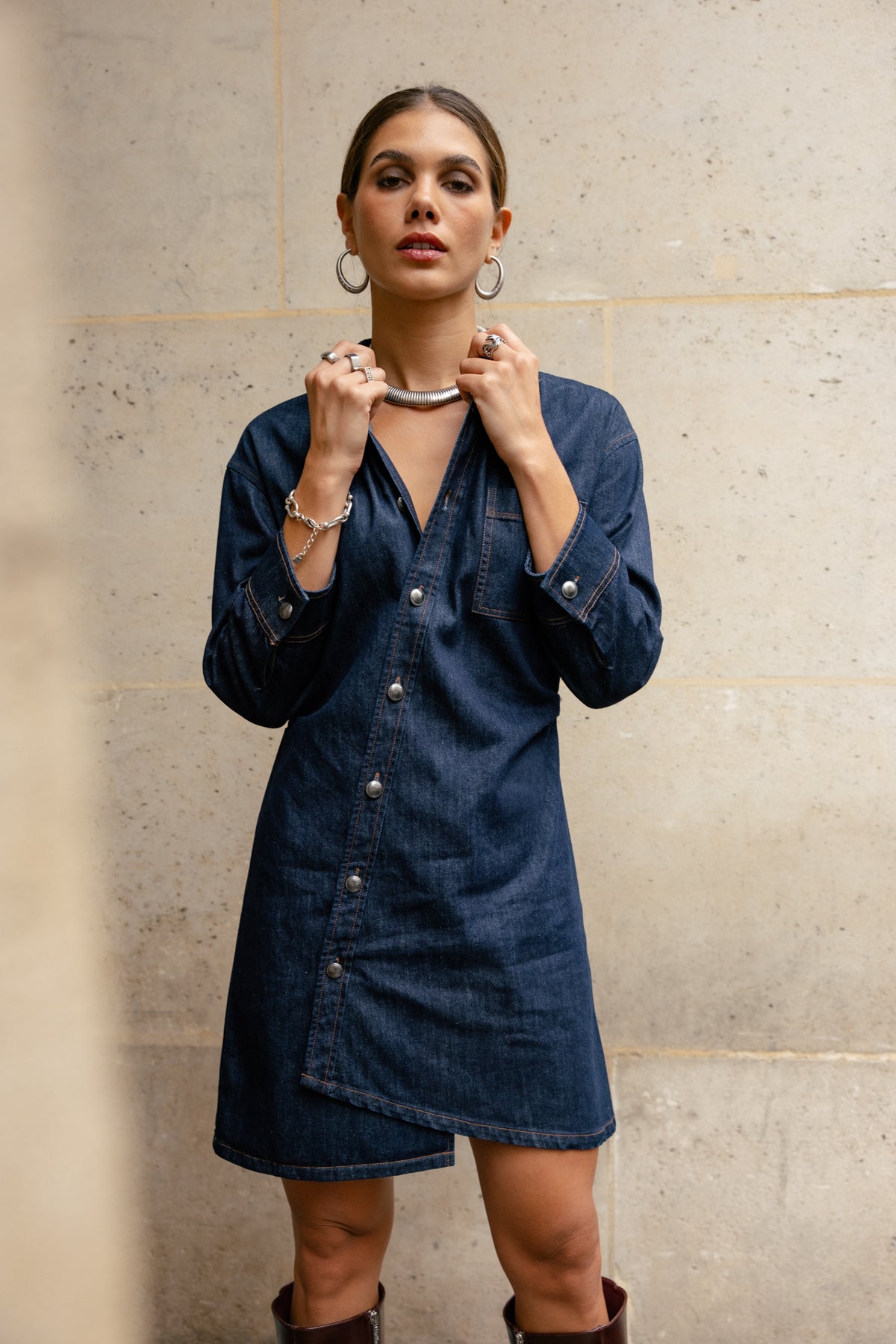 

Asymmetrisches Drapé-Kleid Damen Ezzia twist | Freeman T. Porter