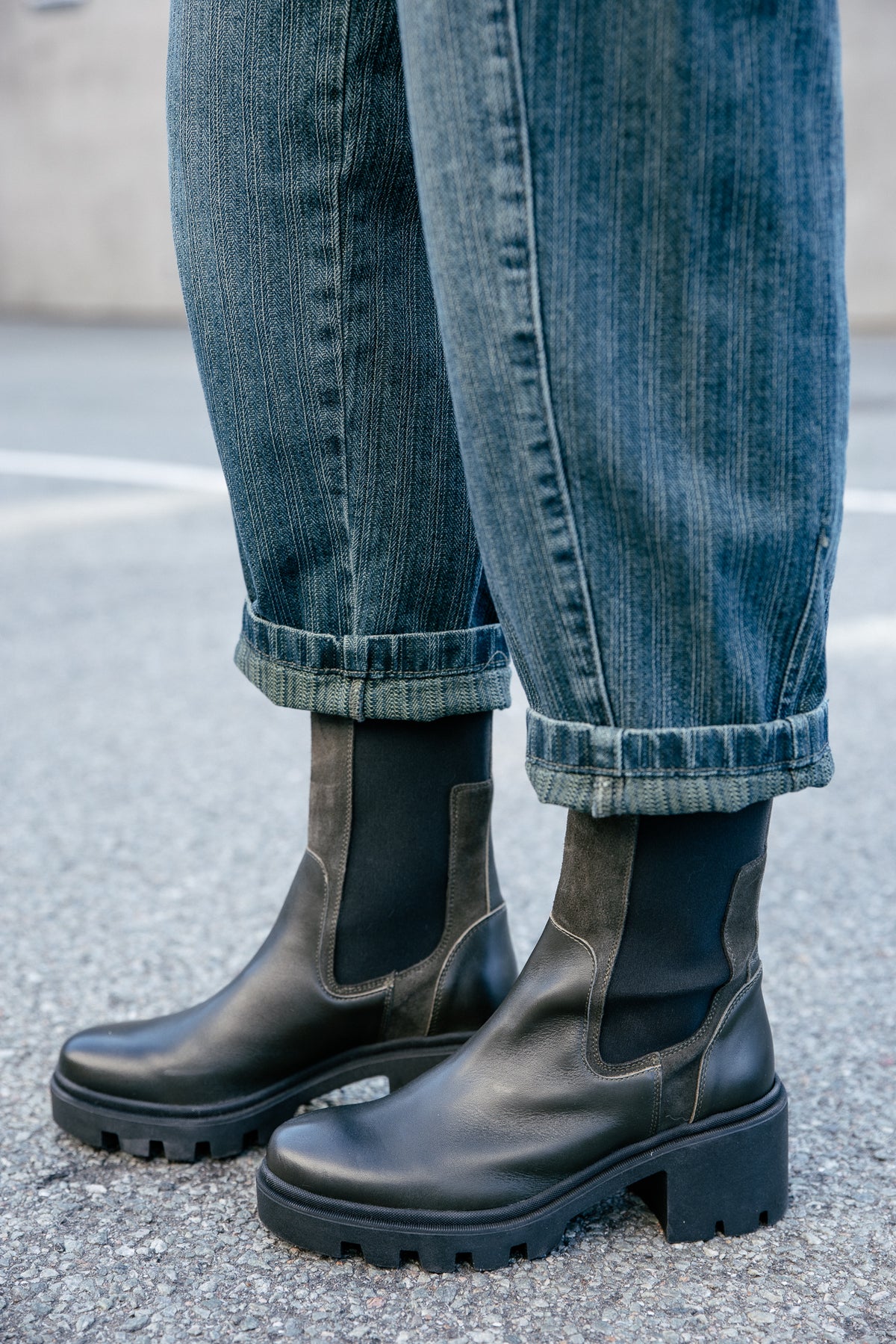 

Chelsea Boots Dames Violino Mix khaki | Freeman T. Porter