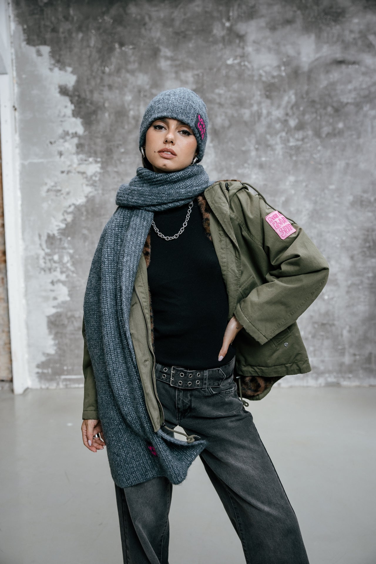 

Langer Schal Damen Heddison Comfy grey | Freeman T. Porter
