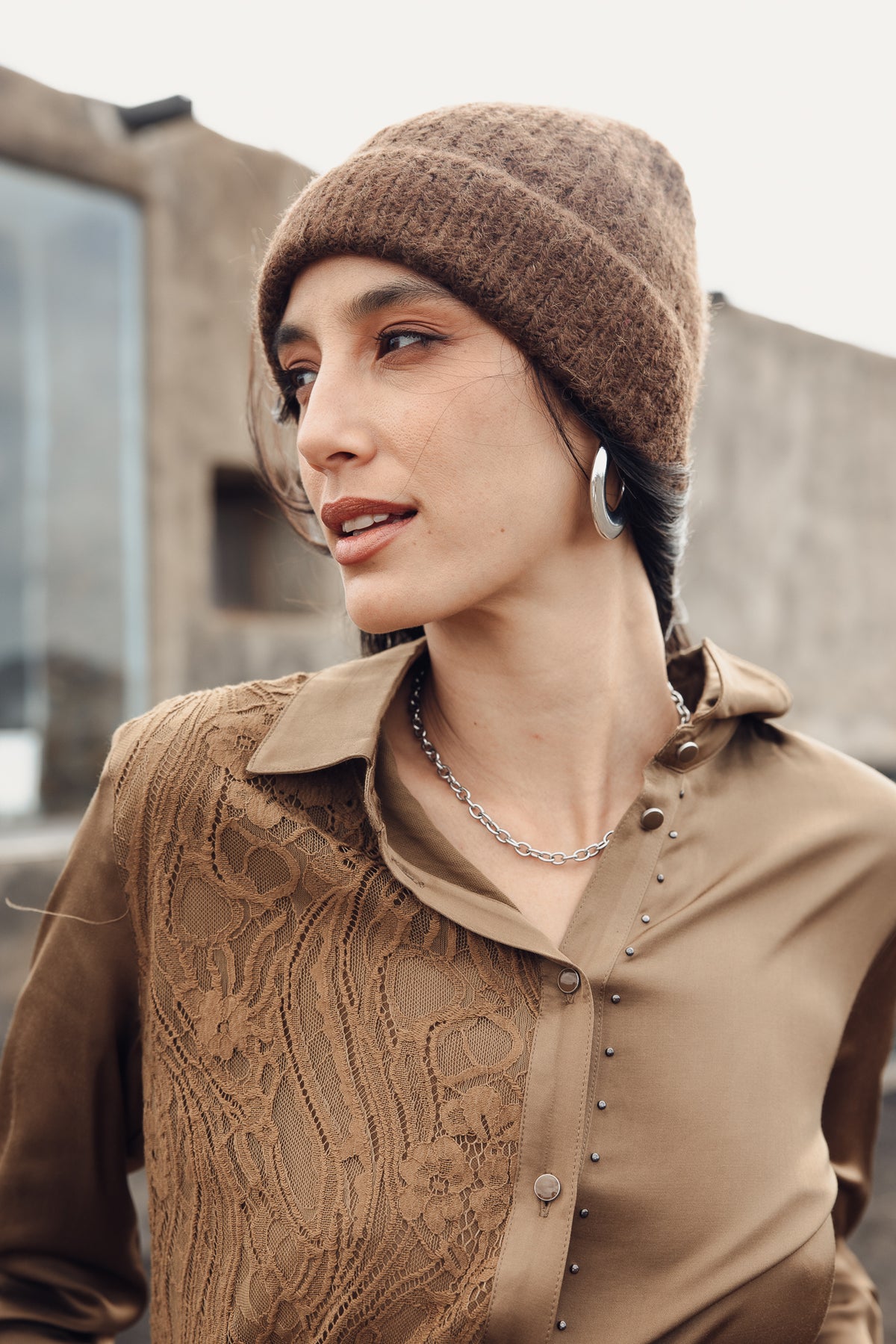 

Beanie mit Umschlag Damen Heddison Comfy brown | Freeman T. Porter
