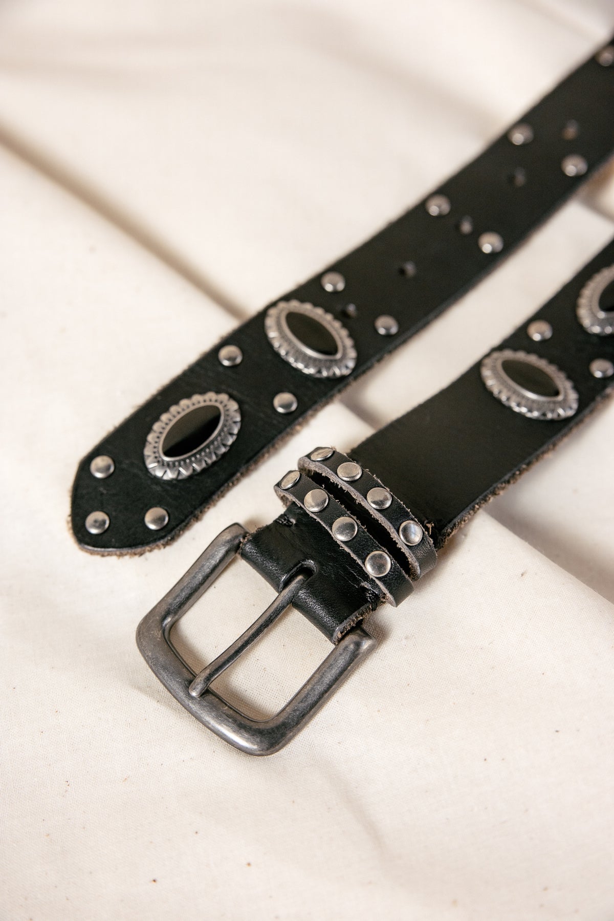 

Cinto de pele com pedras incrustadas Mulher Kimera black | Freeman T. Porter