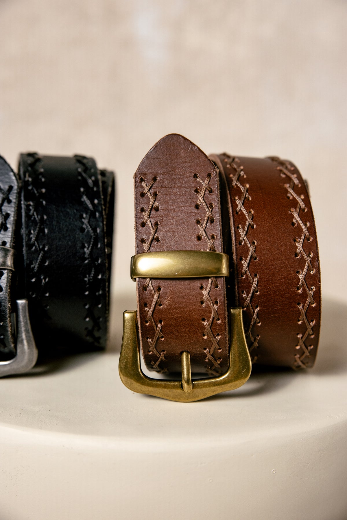 

Ceinture en cuir Femme Karolis dark brown | Freeman T. Porter