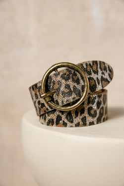 

Ceinture en cuir Femme Angeliso Leo Foiled natural | Freeman T. Porter