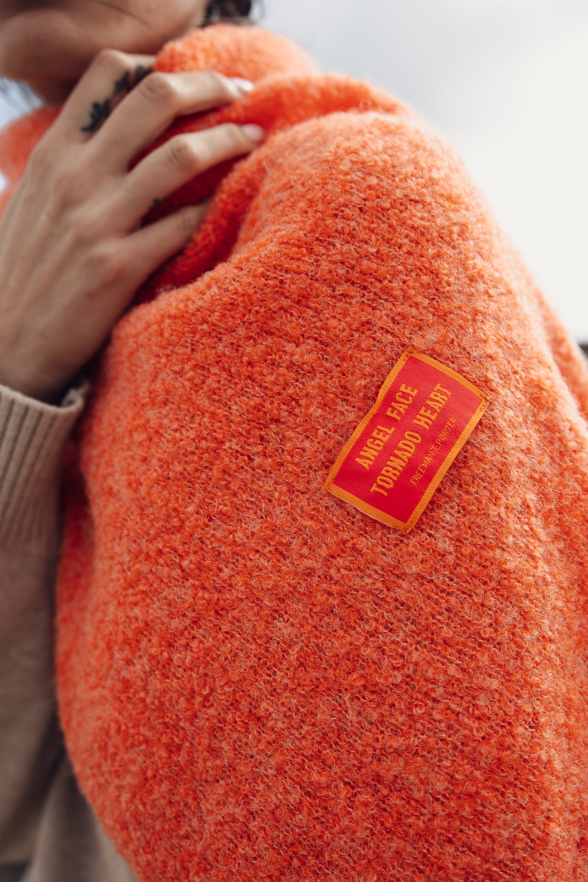 

Bufanda con flecos Mujer Elianor orange | Freeman T. Porter