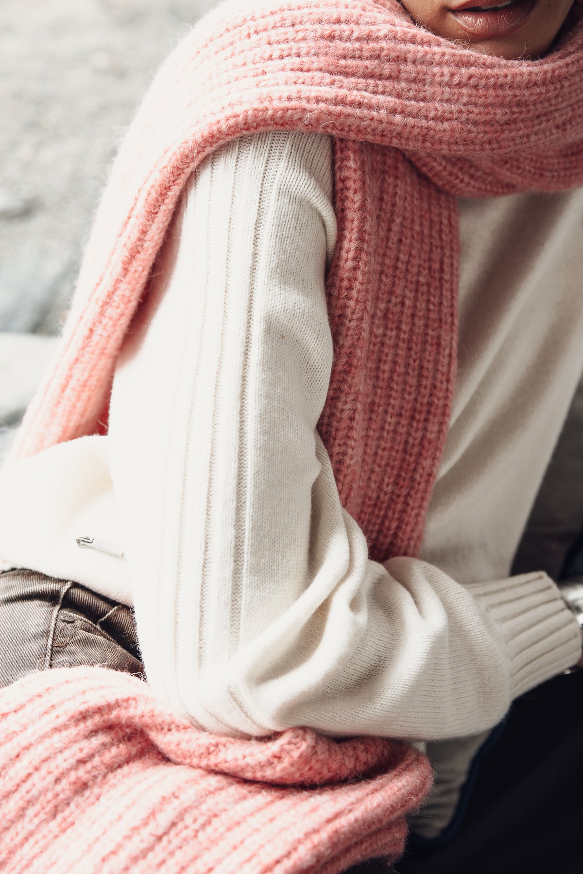 

Écharpe longue Femme Elina Comfy pink | Freeman T. Porter