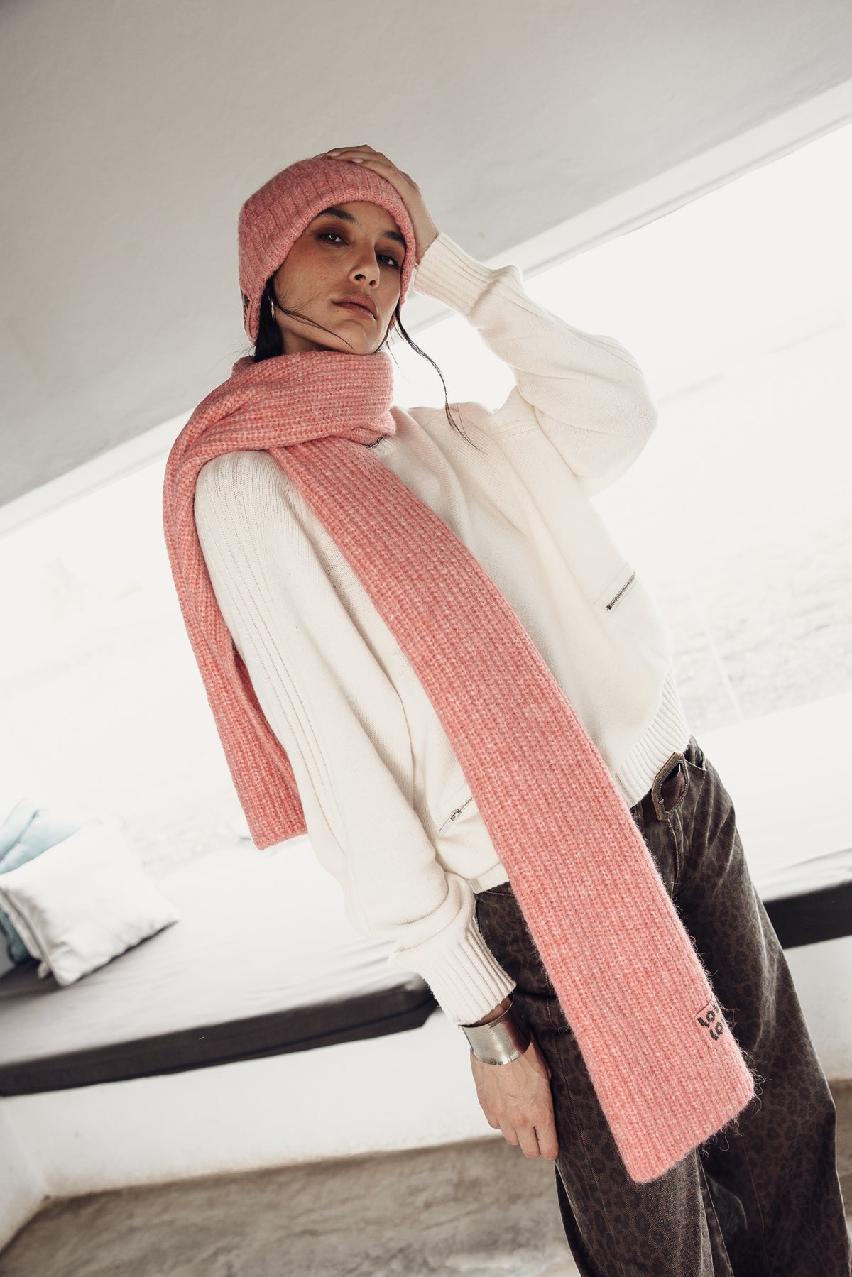 

Écharpe longue Femme Elina Comfy pink | Freeman T. Porter