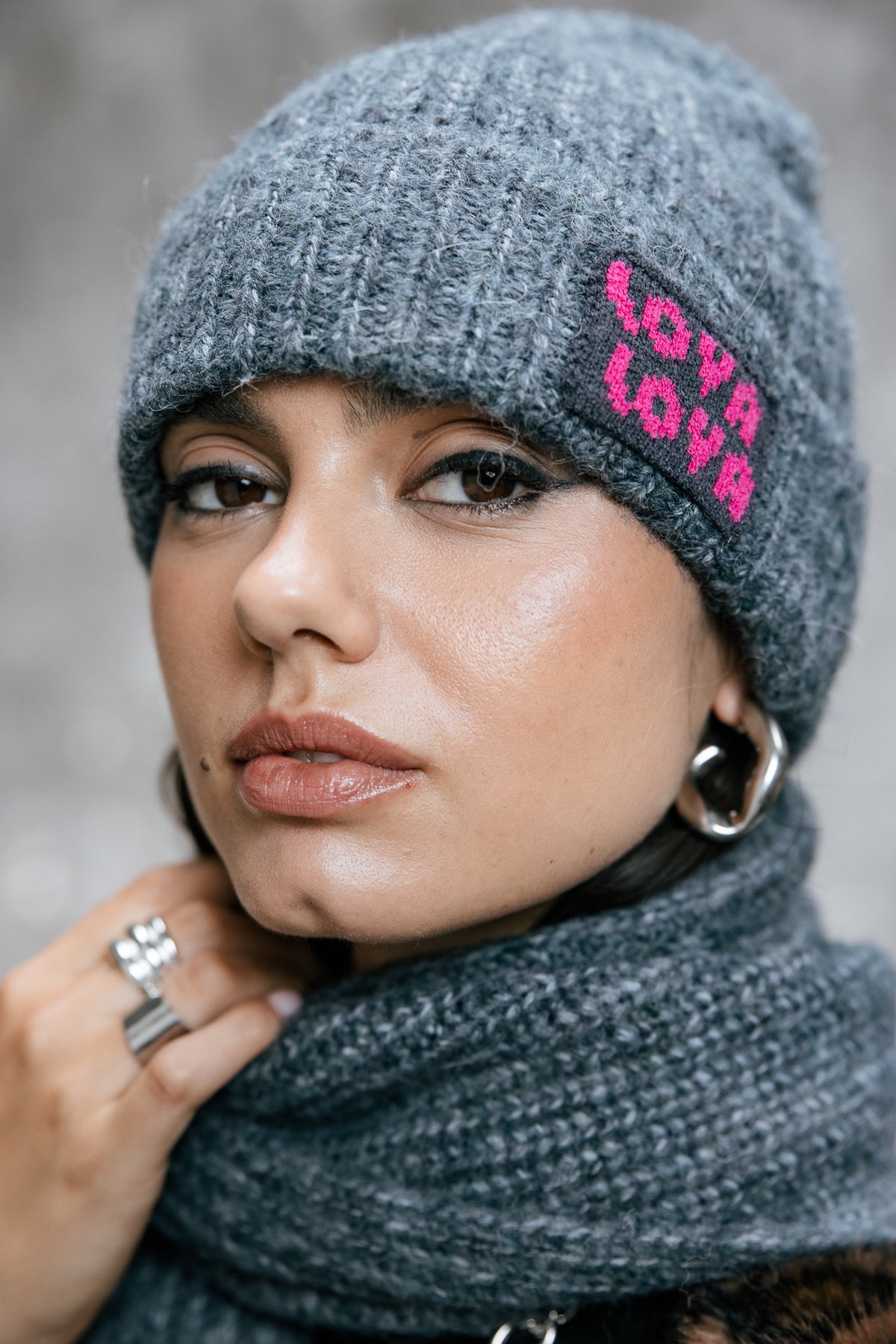 

Bonnet à revers Femme Elina Comfy grey | Freeman T. Porter