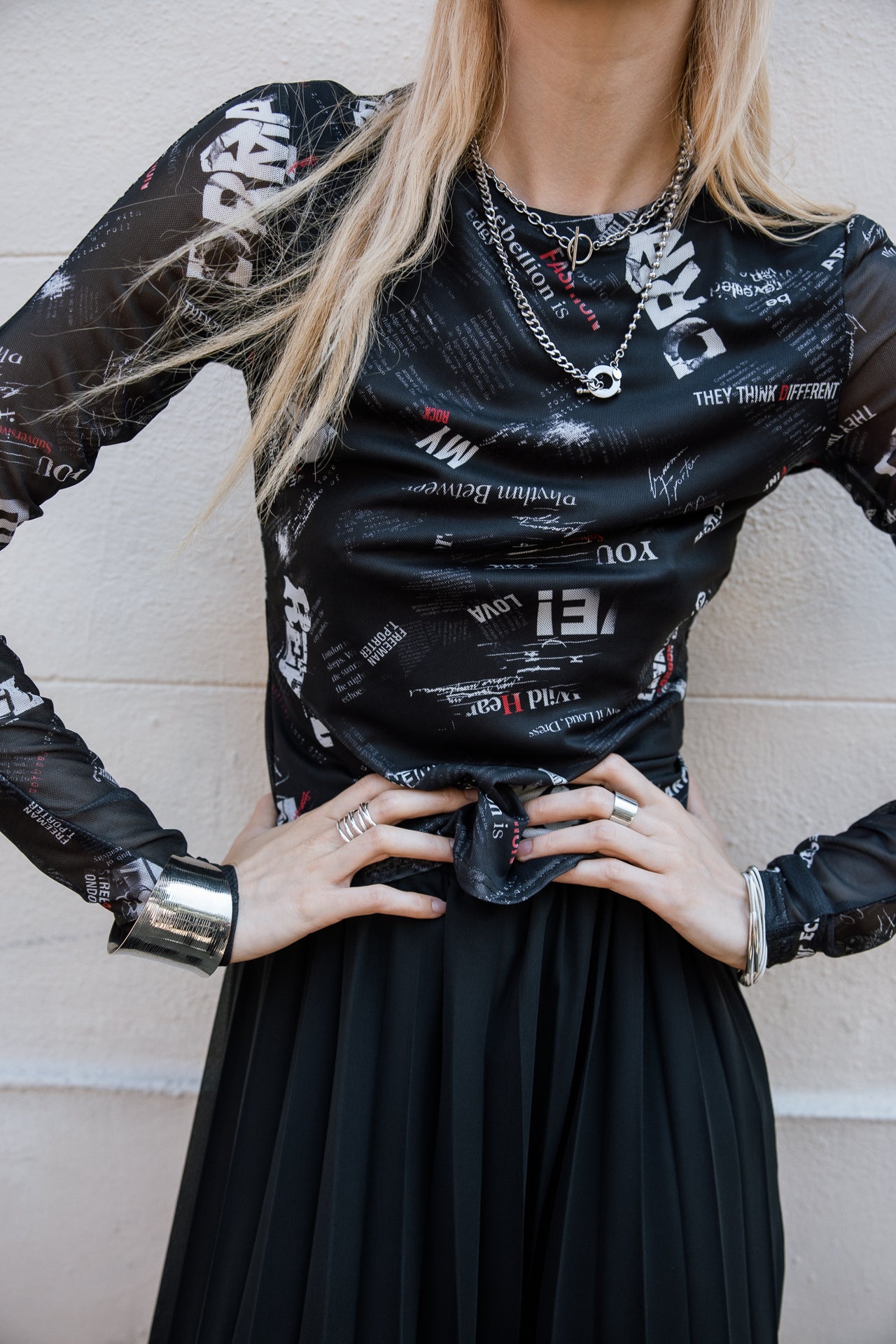 
              

Mesh-Top mit Print Damen Tera Gazette black | Freeman T. Porter
            