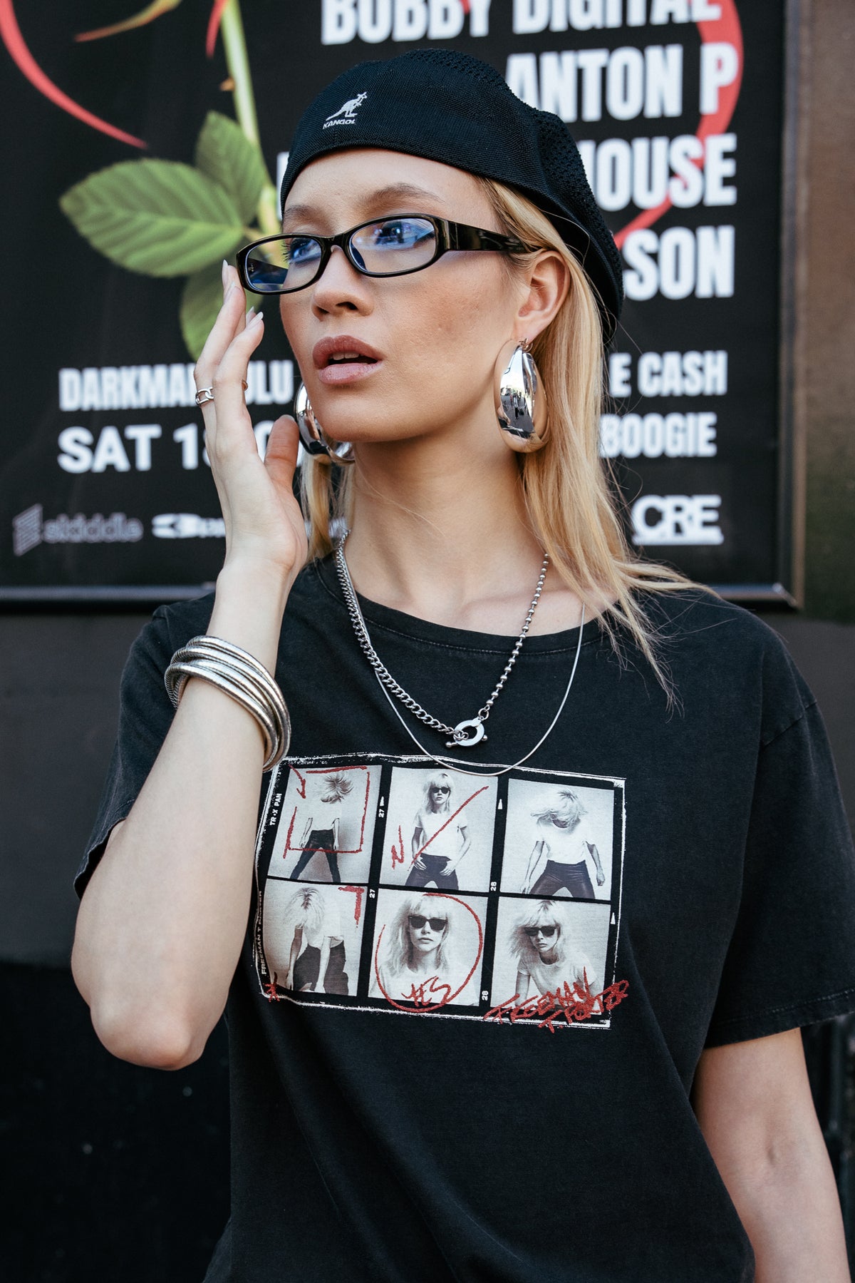 

Bedrucktes T-Shirt Damen Suria Photobooth black | Freeman T. Porter