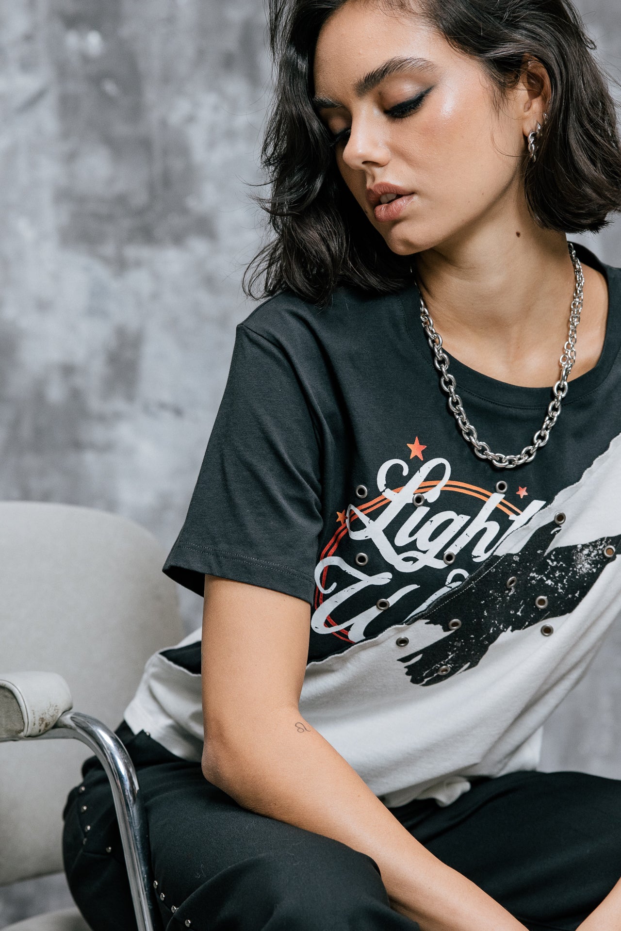 

T-shirt bicolor imprimé Femme Suria Mix Bird original | Freeman T. Porter