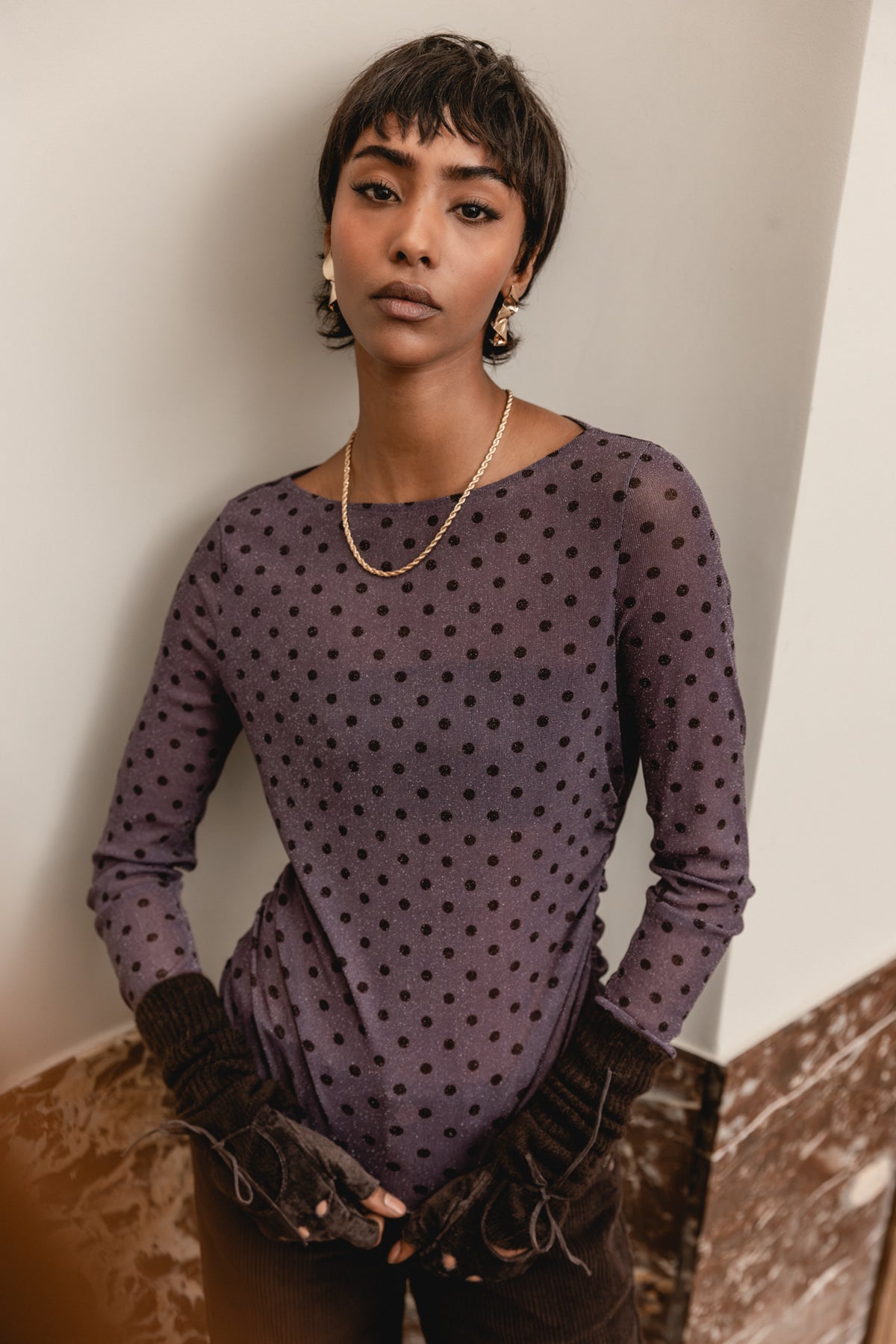   
            

Mesh-Tops mit Punkten Damen Taciana Dots vintage violet | Freeman T. Porter
          