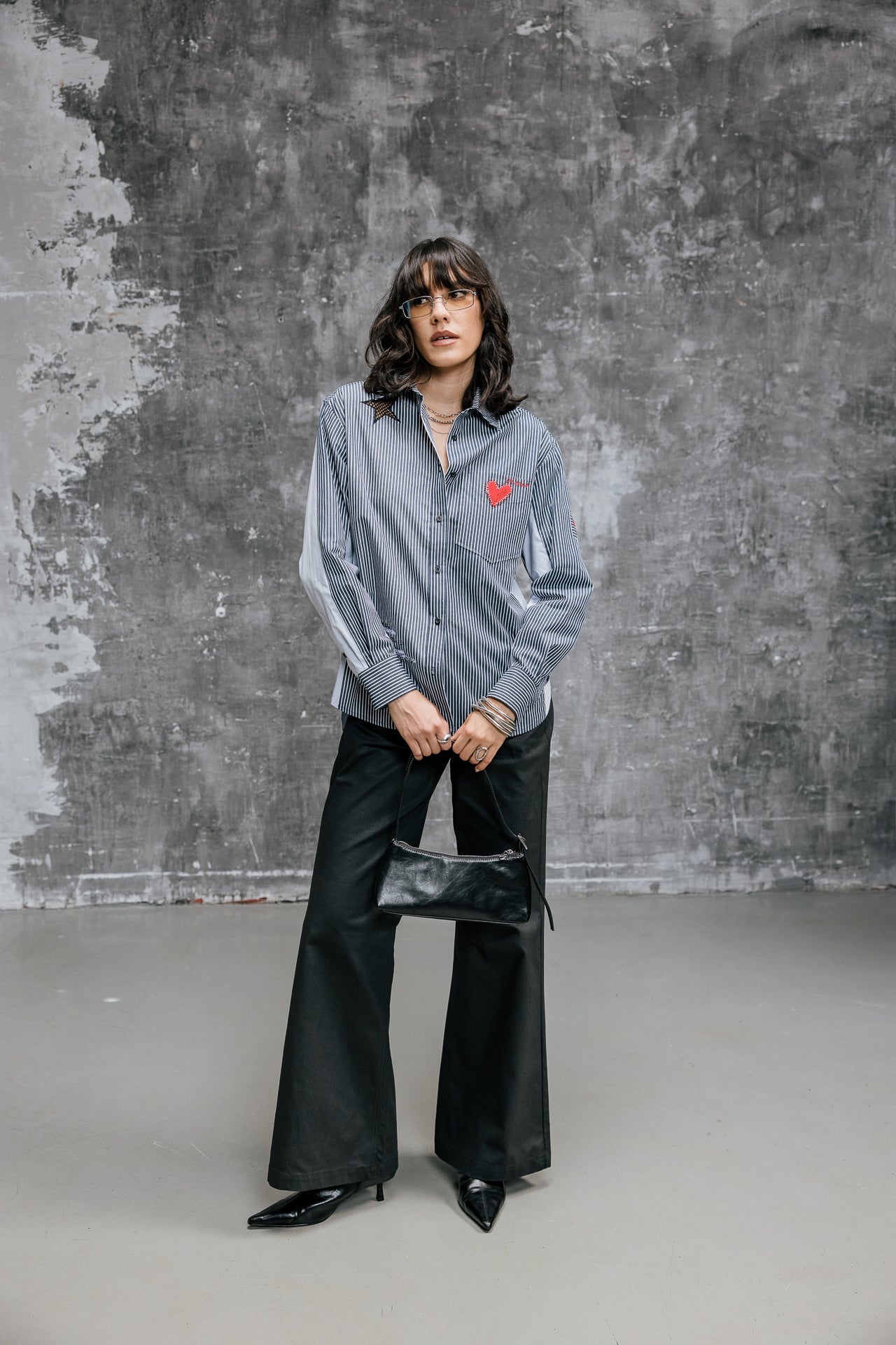

Chemise oversize brodée Femme Chella Lova navy | Freeman T. Porter