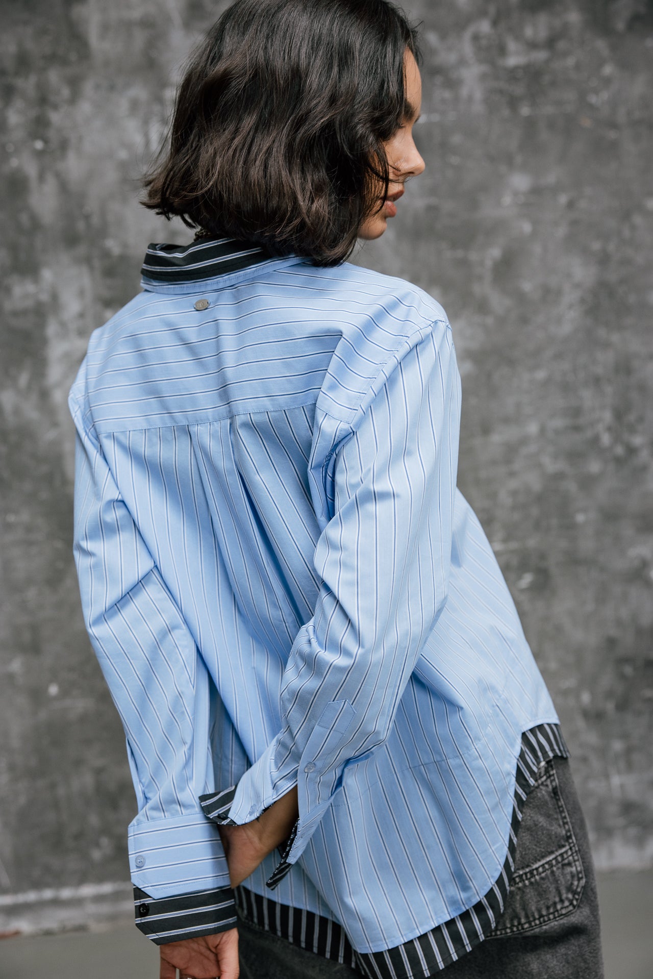 

Chemise oversize brodée Femme Chella Bloom granada sky | Freeman T. Porter