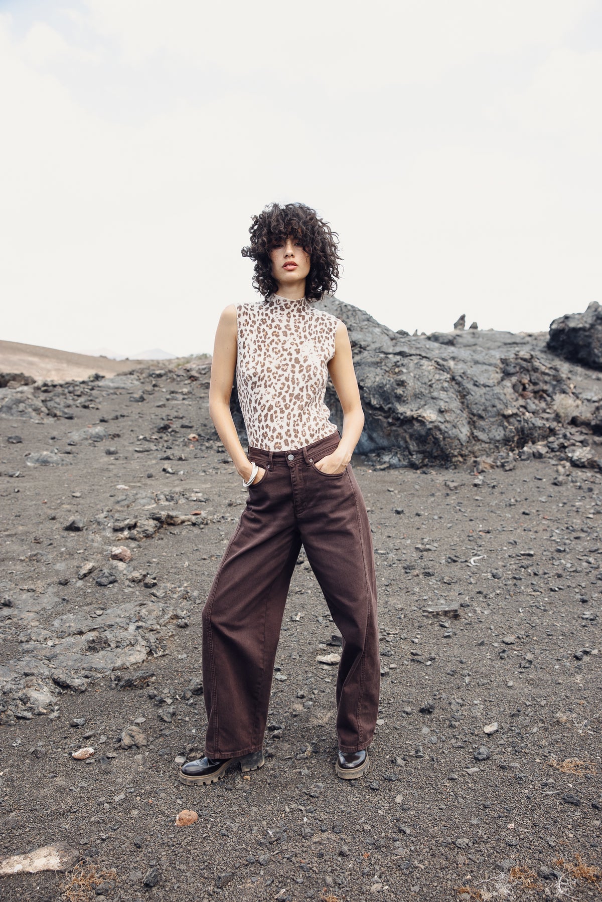 

Schmal geschnittener Stehkragenpullover Damen Toria Leo sand melange | Freeman T. Porter