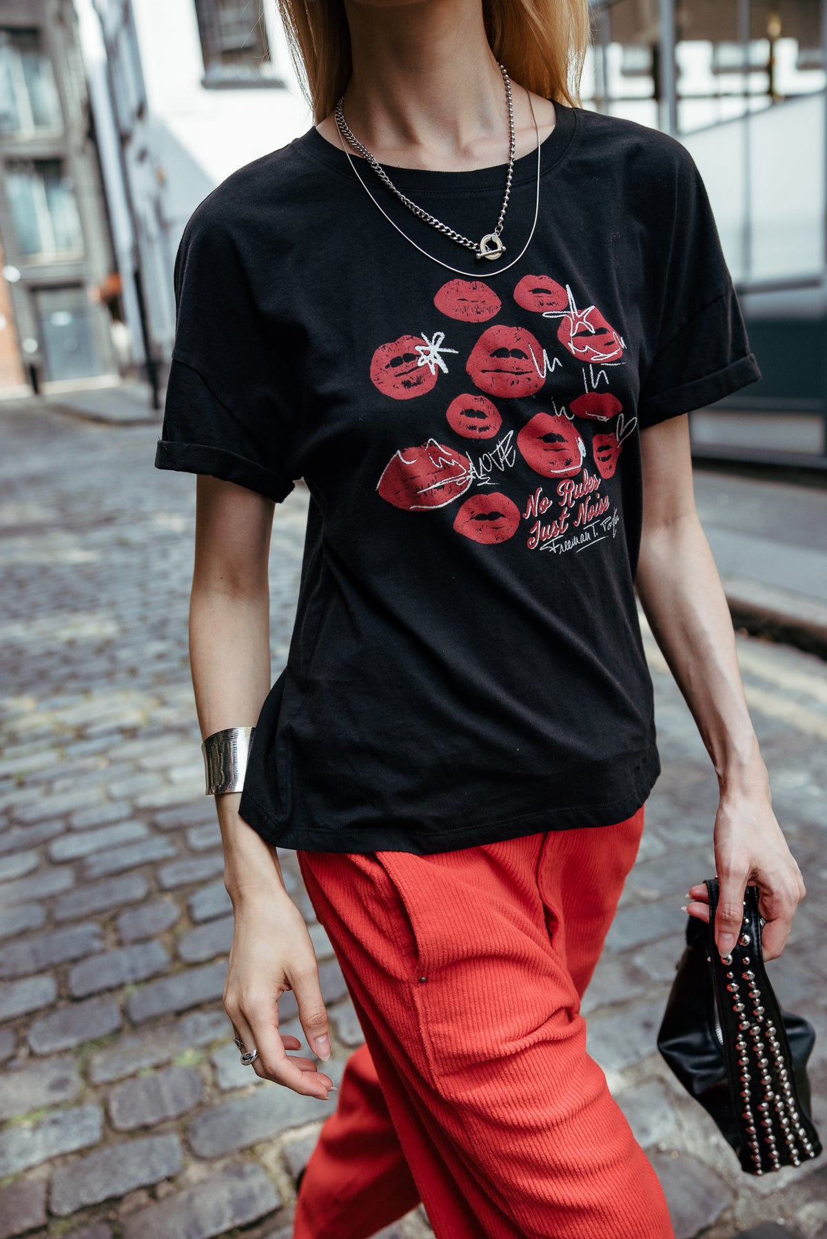 

Bedrucktes T-Shirt Damen Tomia Smack black | Freeman T. Porter