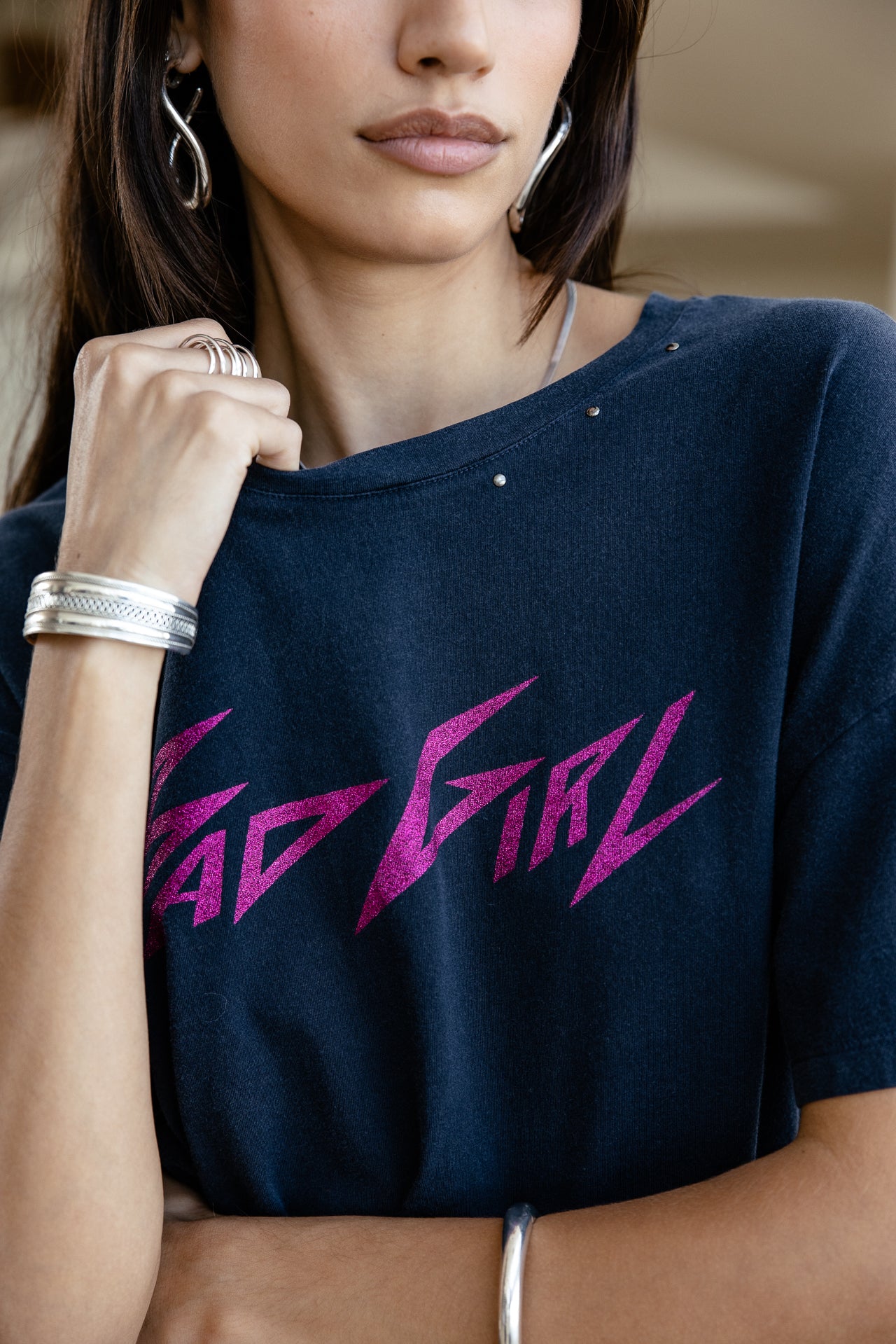 
              

Bedrucktes T-Shirt Damen Tomia Word dark sapphire | Freeman T. Porter
            