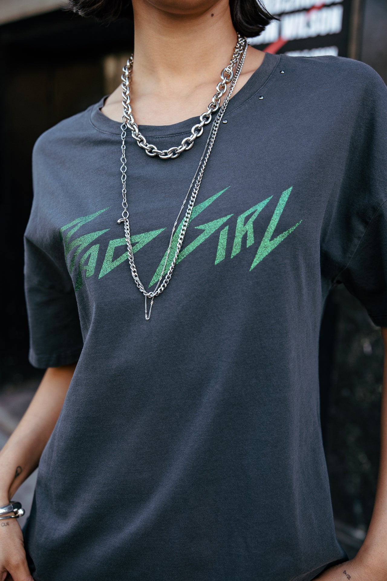 
              

Bedrucktes T-Shirt Damen Tomia Word carbone | Freeman T. Porter
            