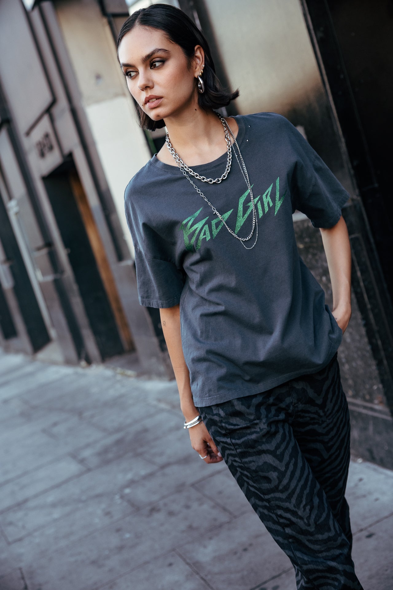 

T-Shirt imprimé Femme Tomia Word carbone | Freeman T. Porter