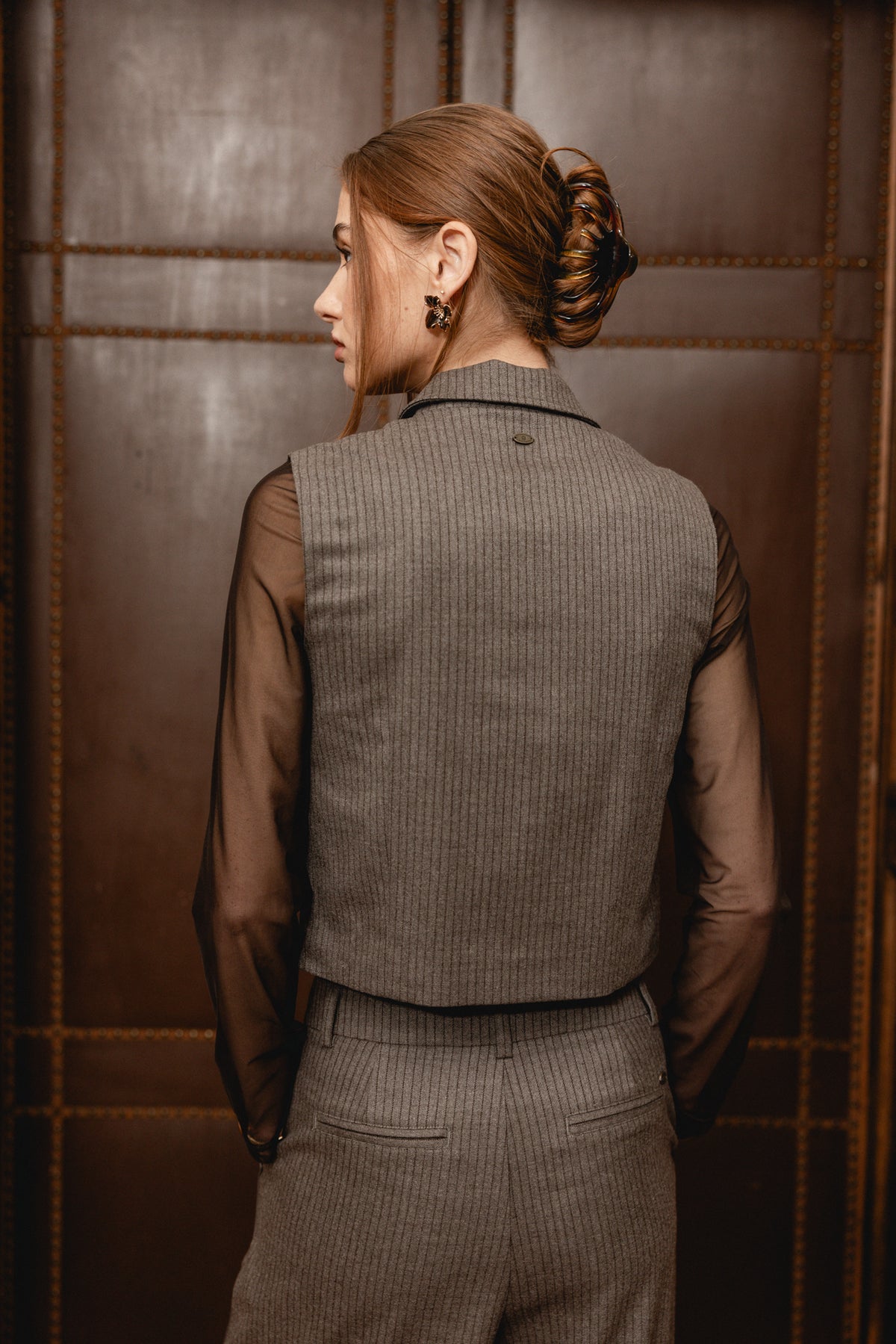

Reißverschluss-Top Damen Marla Mesh Uptown major brown | Freeman T. Porter