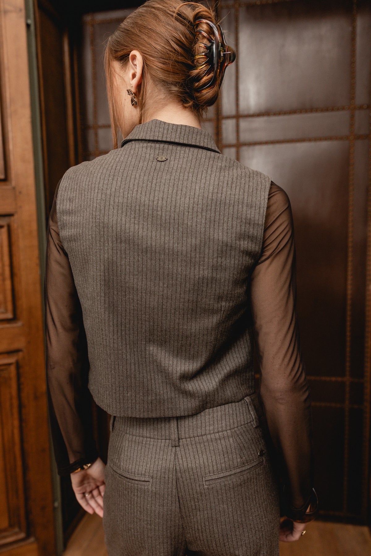 

Reißverschluss-Top Damen Marla Mesh Uptown major brown | Freeman T. Porter