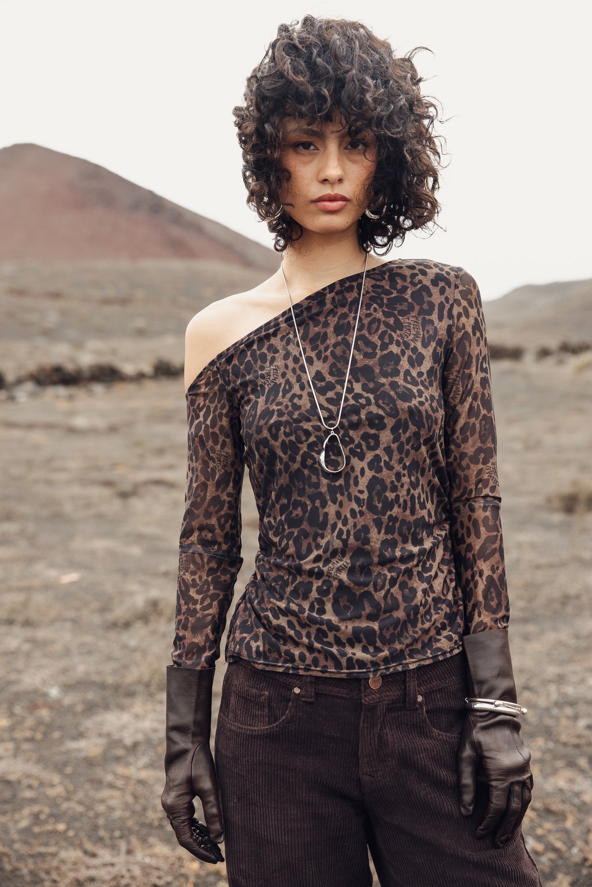 

T-shirt de mesh estampado Mulher Titcha Roar shaved chocolate | Freeman T. Porter