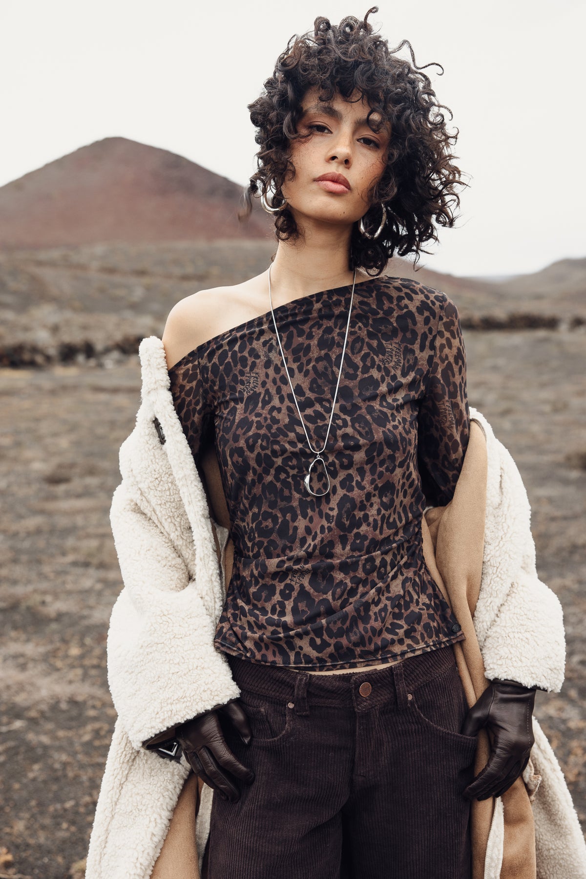 

T-shirt de mesh estampado Mulher Titcha Roar shaved chocolate | Freeman T. Porter