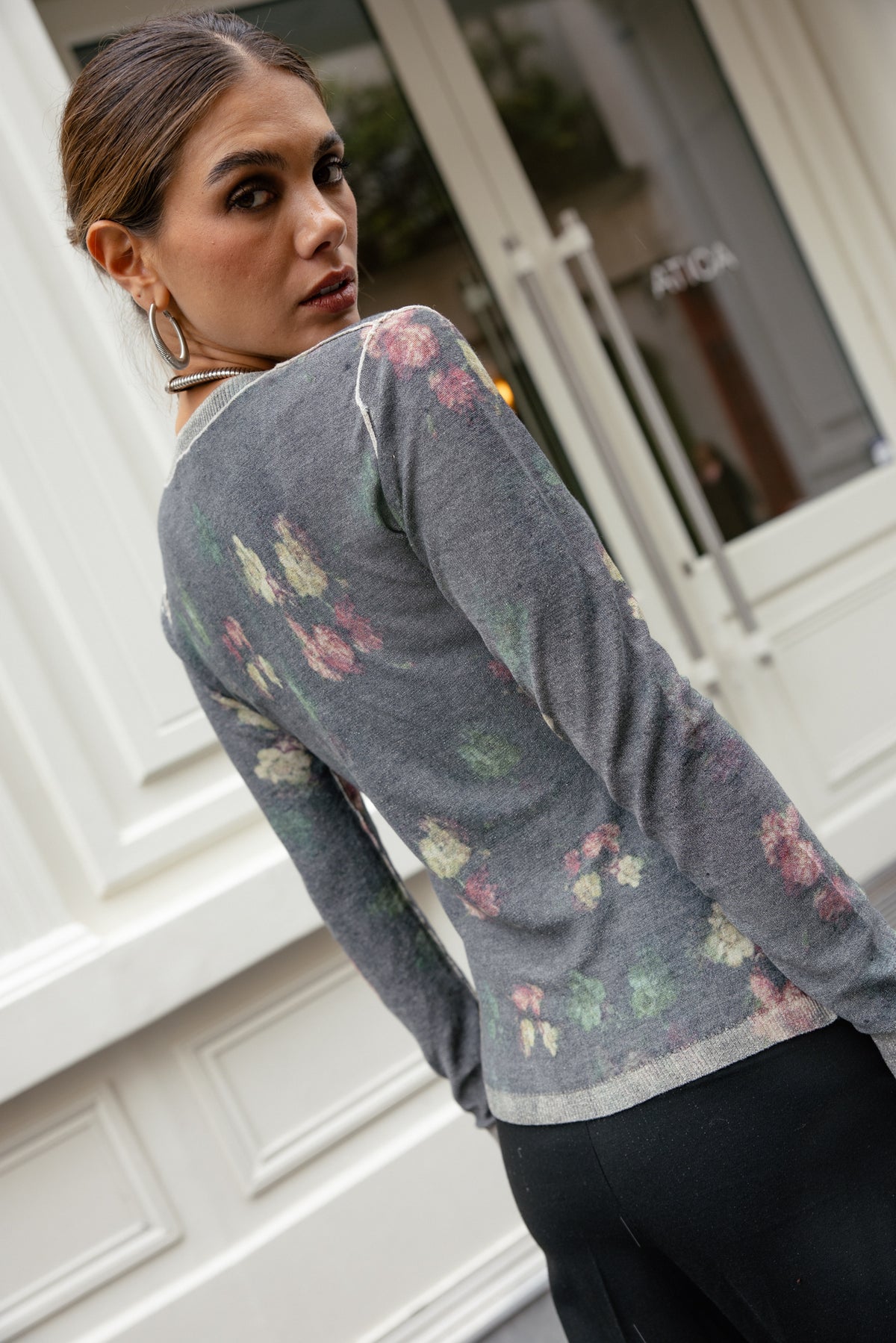 

Bedruckter Pullover Damen Tranie Vintage Flowers black | Freeman T. Porter