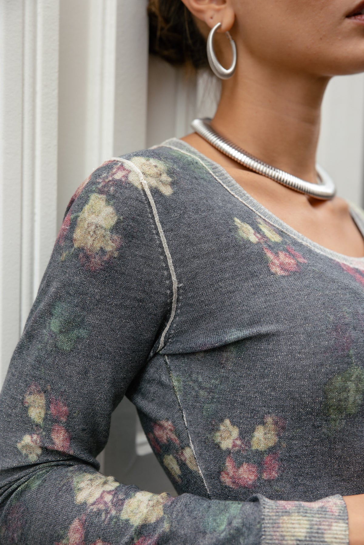 

Bedruckter Pullover Damen Tranie Vintage Flowers black | Freeman T. Porter