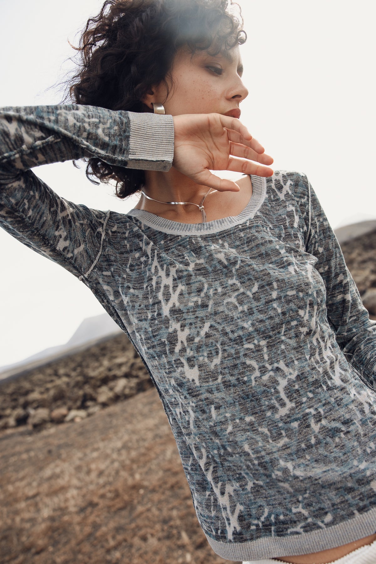 

Camisola estampada Mulher Tranie Leo Revers colonial blue | Freeman T. Porter