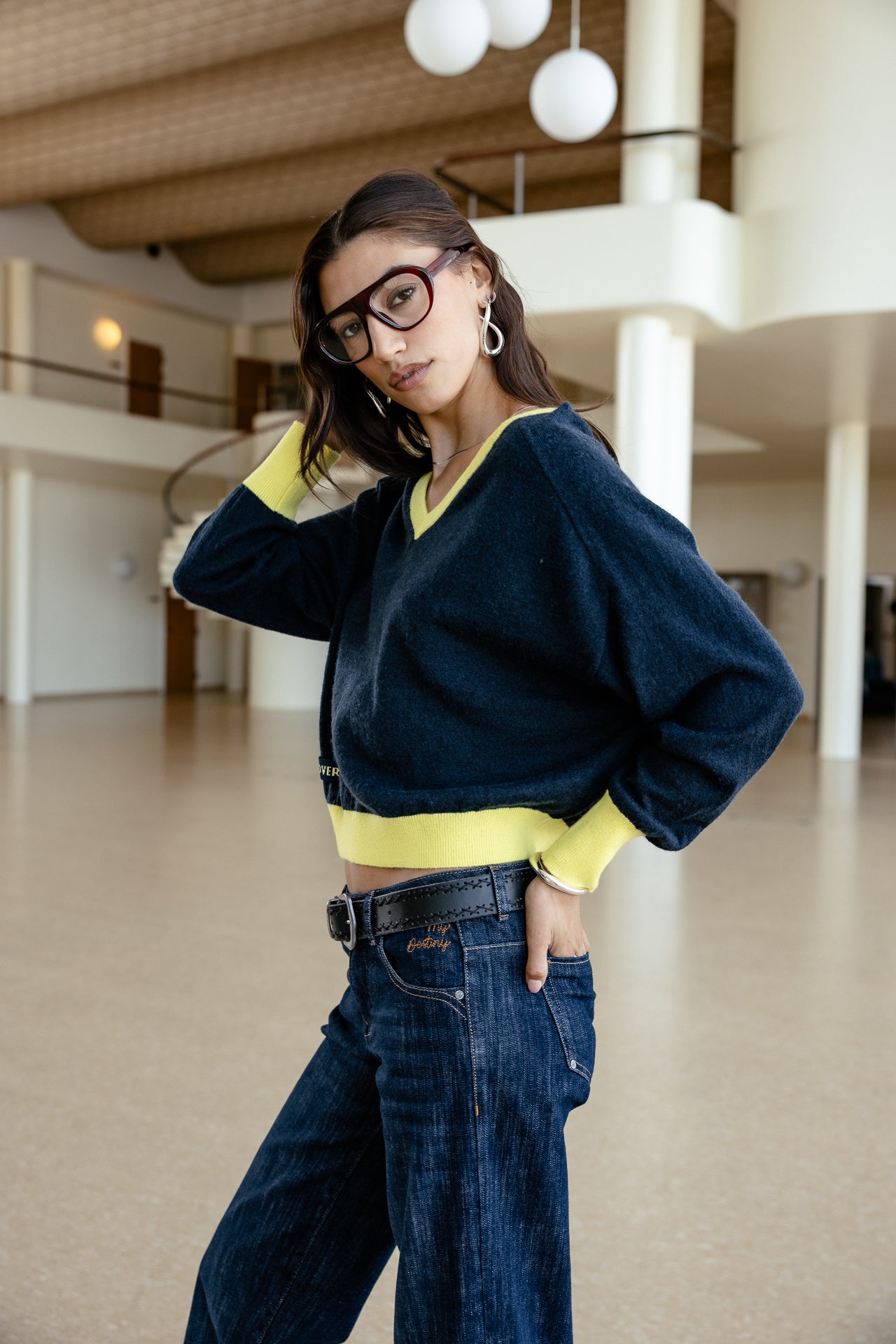 

Kurzer Pullover Damen Peio Bi-color maritime blue | Freeman T. Porter