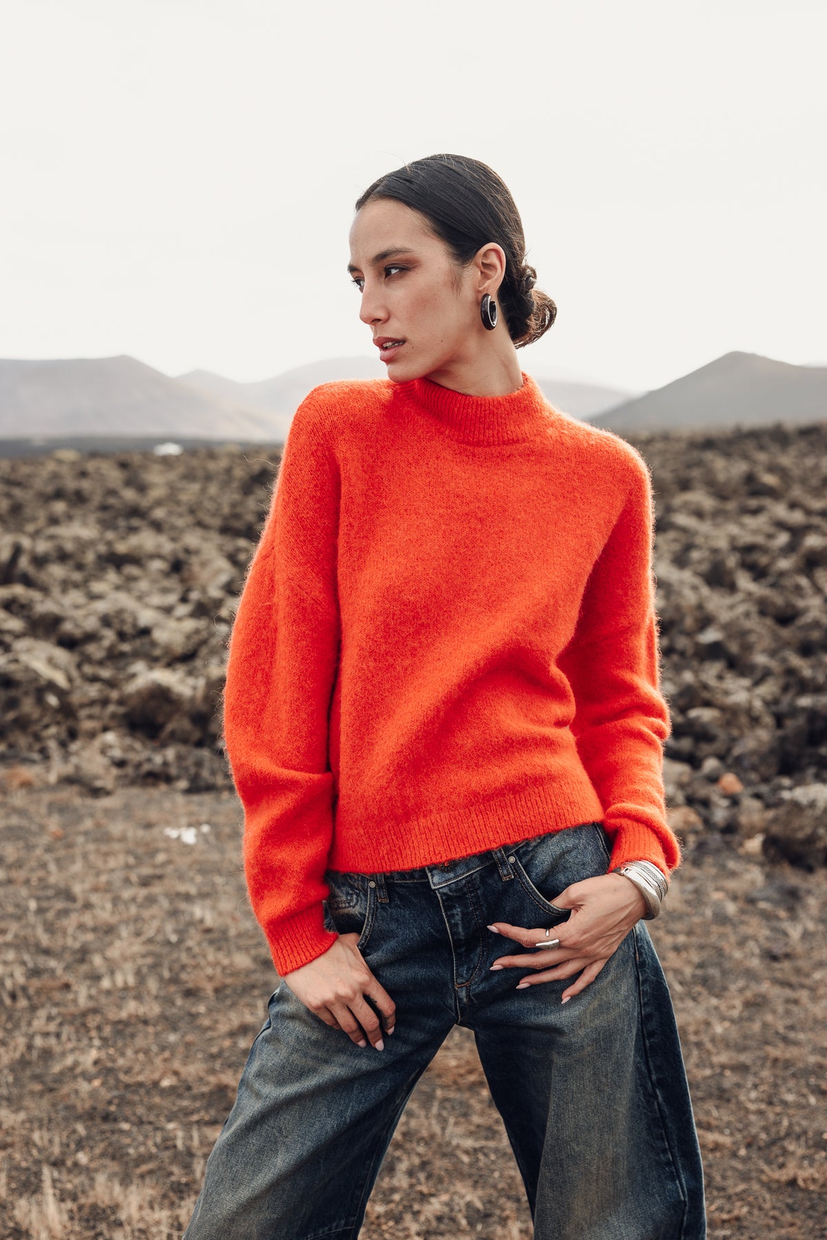 

Gemütlicher Pullover mit mittelhohem Kragen Damen Paly cherry tomato | Freeman T. Porter