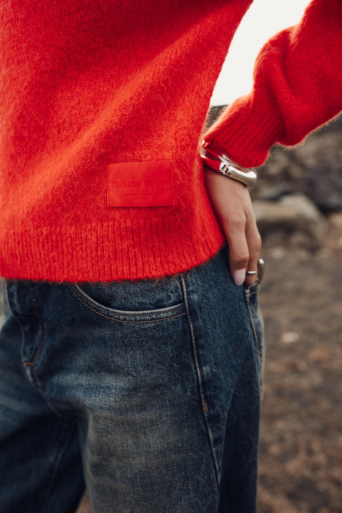 

Gemütlicher Pullover mit mittelhohem Kragen Damen Paly cherry tomato | Freeman T. Porter