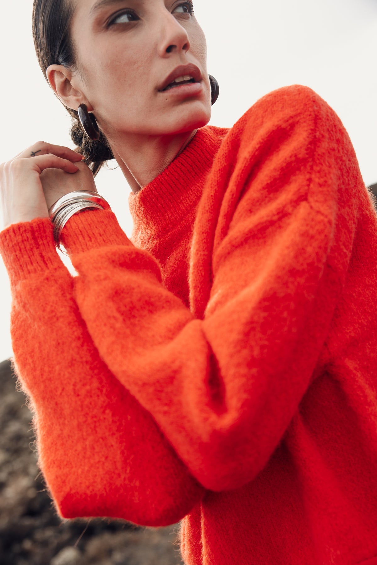 

Gemütlicher Pullover mit mittelhohem Kragen Damen Paly cherry tomato | Freeman T. Porter