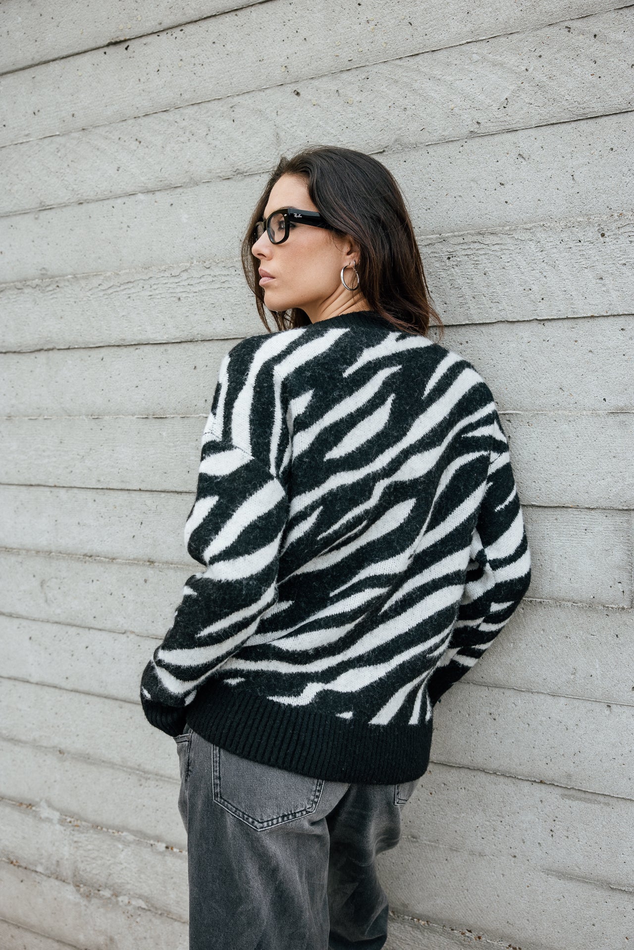 

Zebra-Cardigan Damen Geril Zebra white & black | Freeman T. Porter