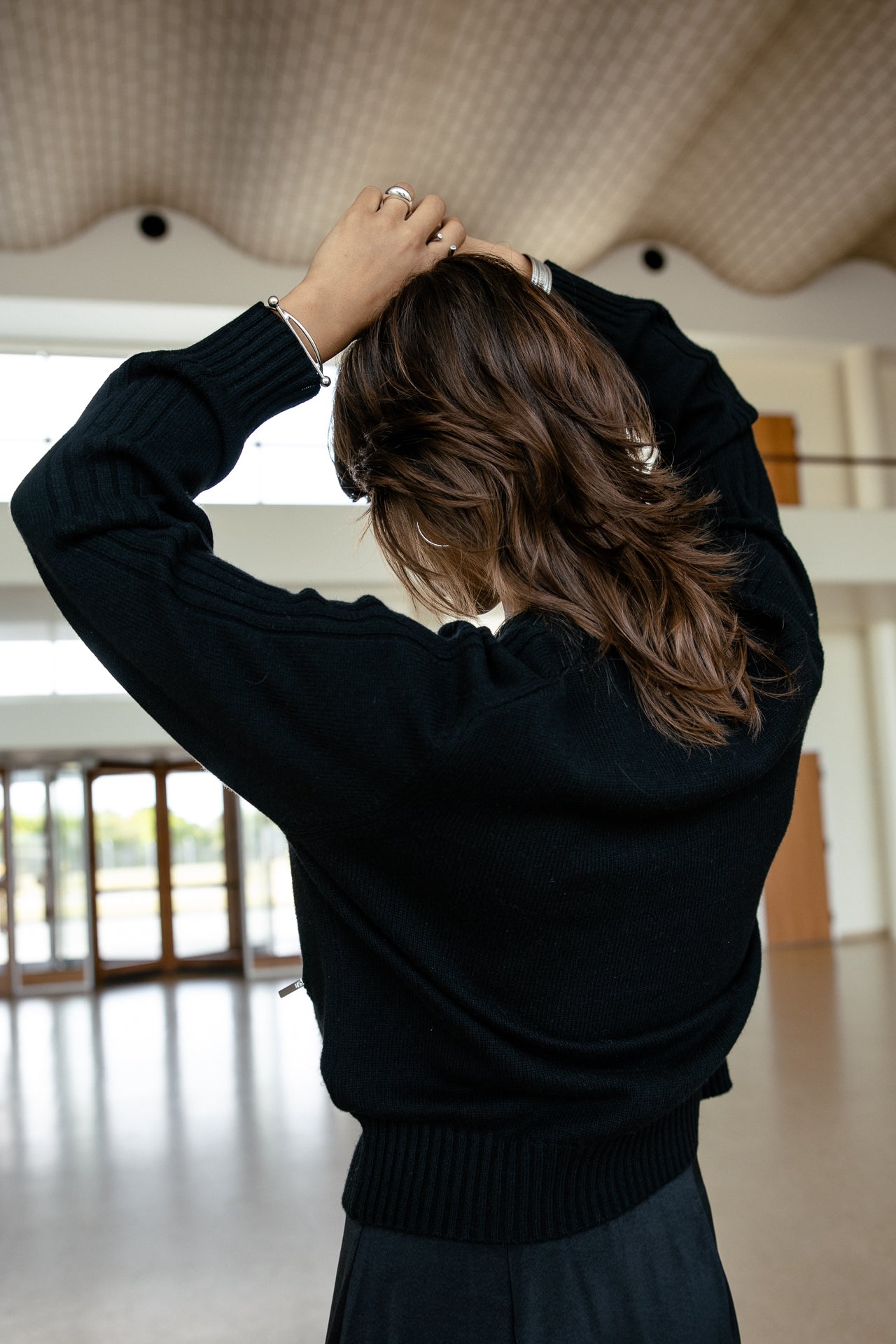 

Comfortable sweater with zip pockets Women Pelson black | Freeman T. Porter